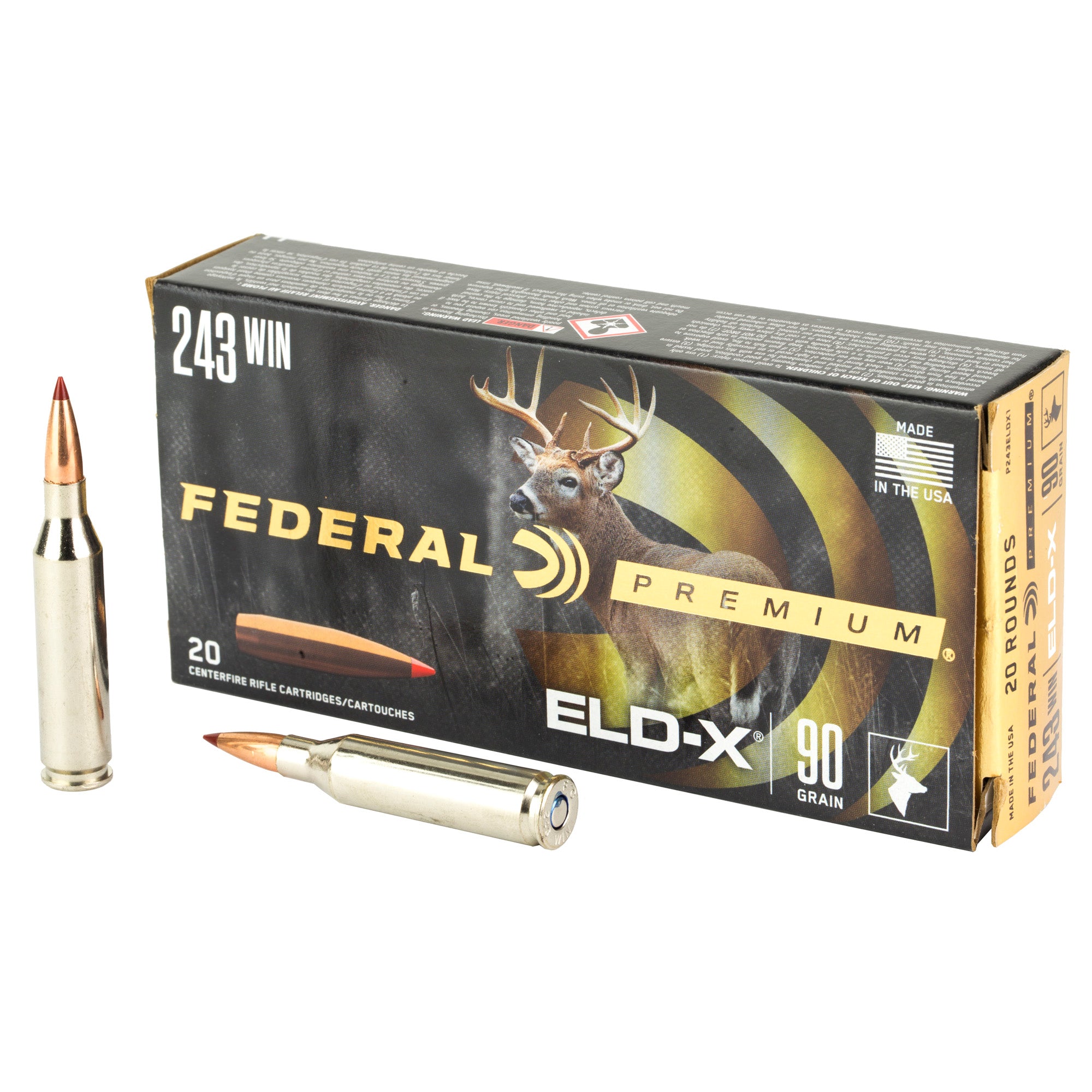 Fed Prm 243win 90gr Eld-x 20/200