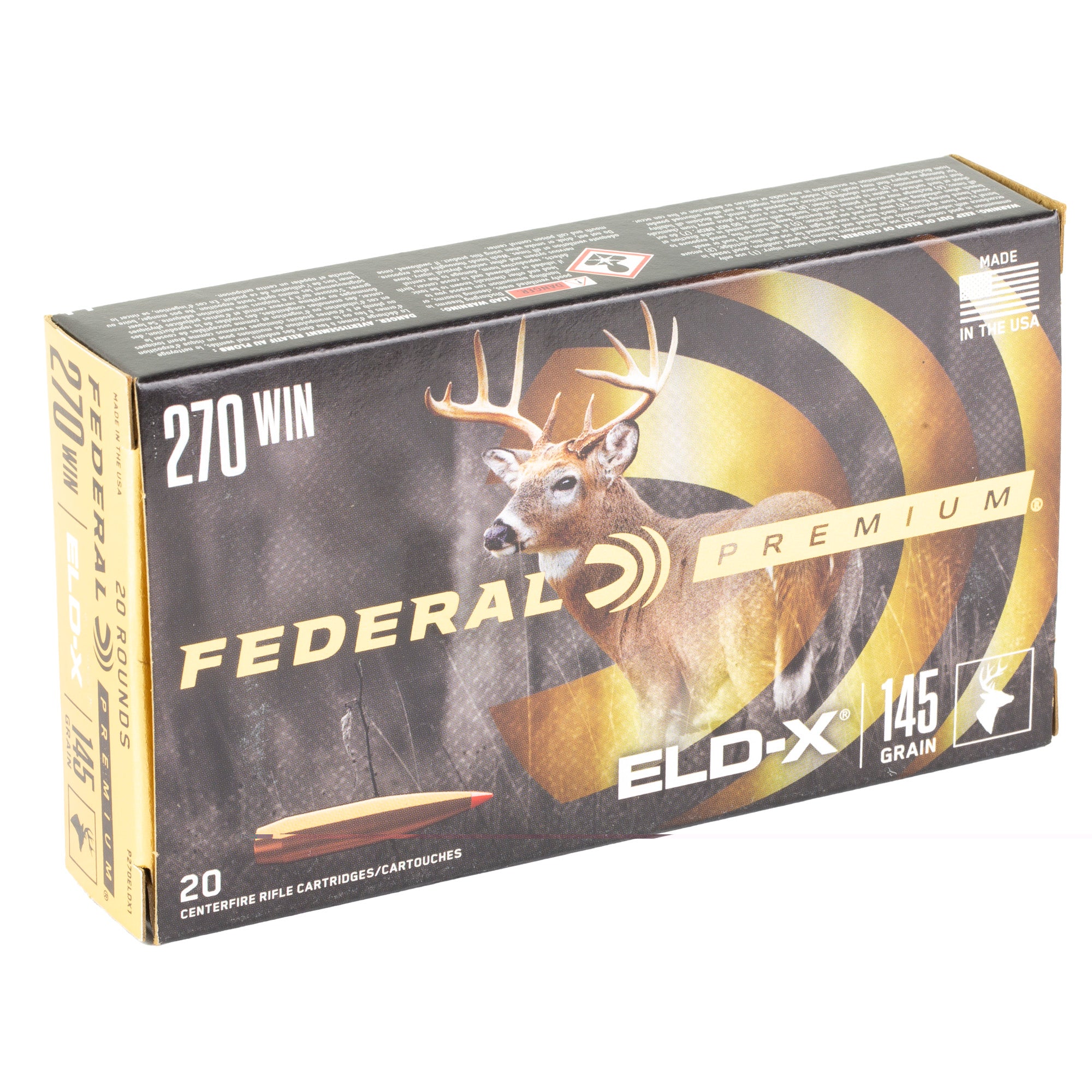 Fed Prem 270win 145gr Eldx 20/200