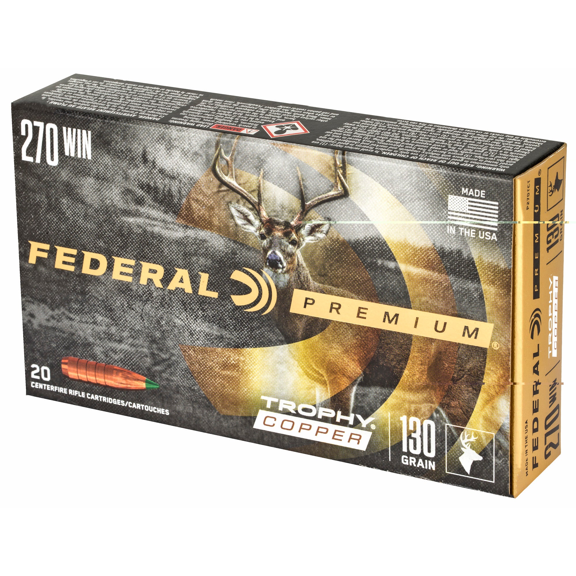 Fed Prm 270win 130gr Trphy Copper 20