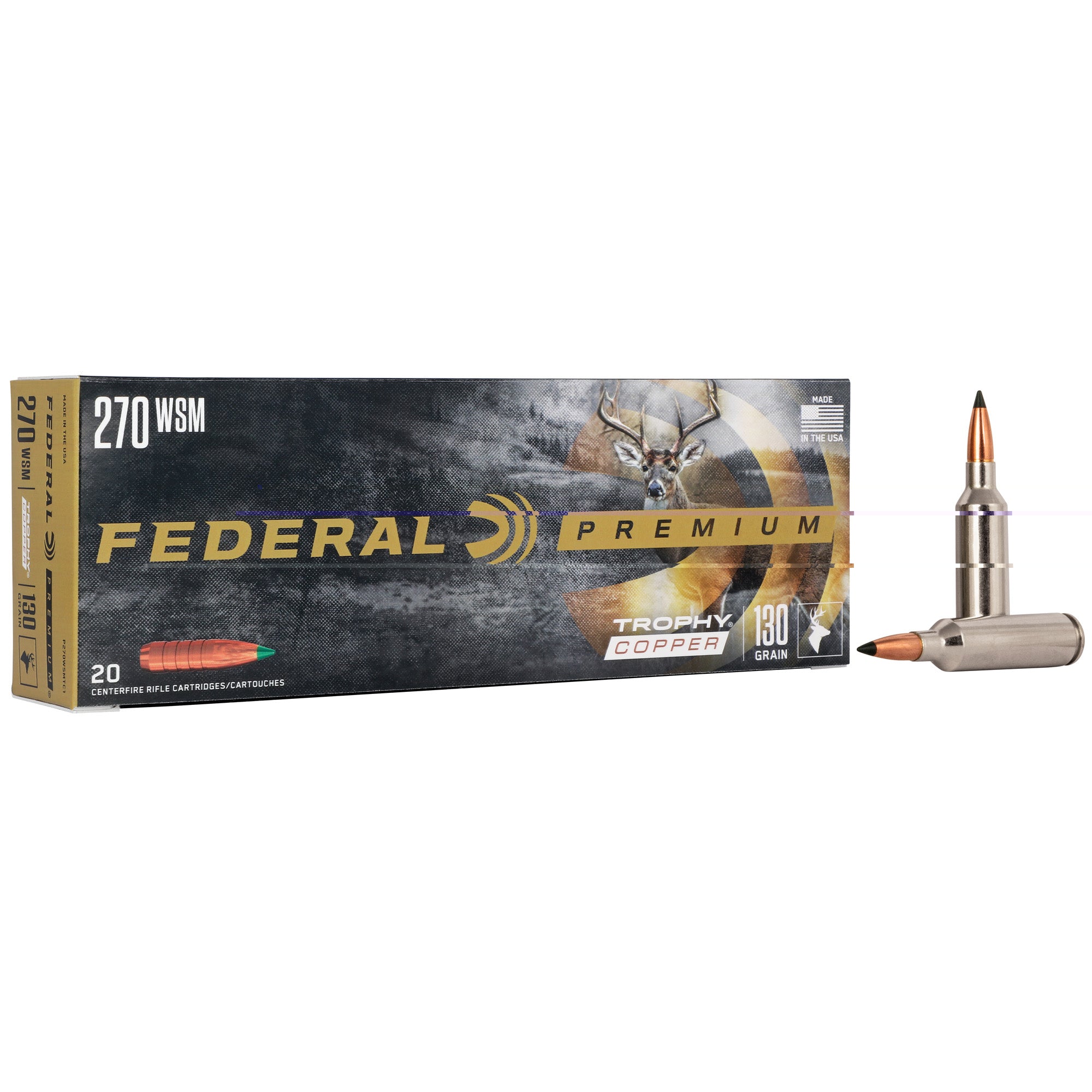 Fed Prm 270wsm 130gr Trphy C0pper