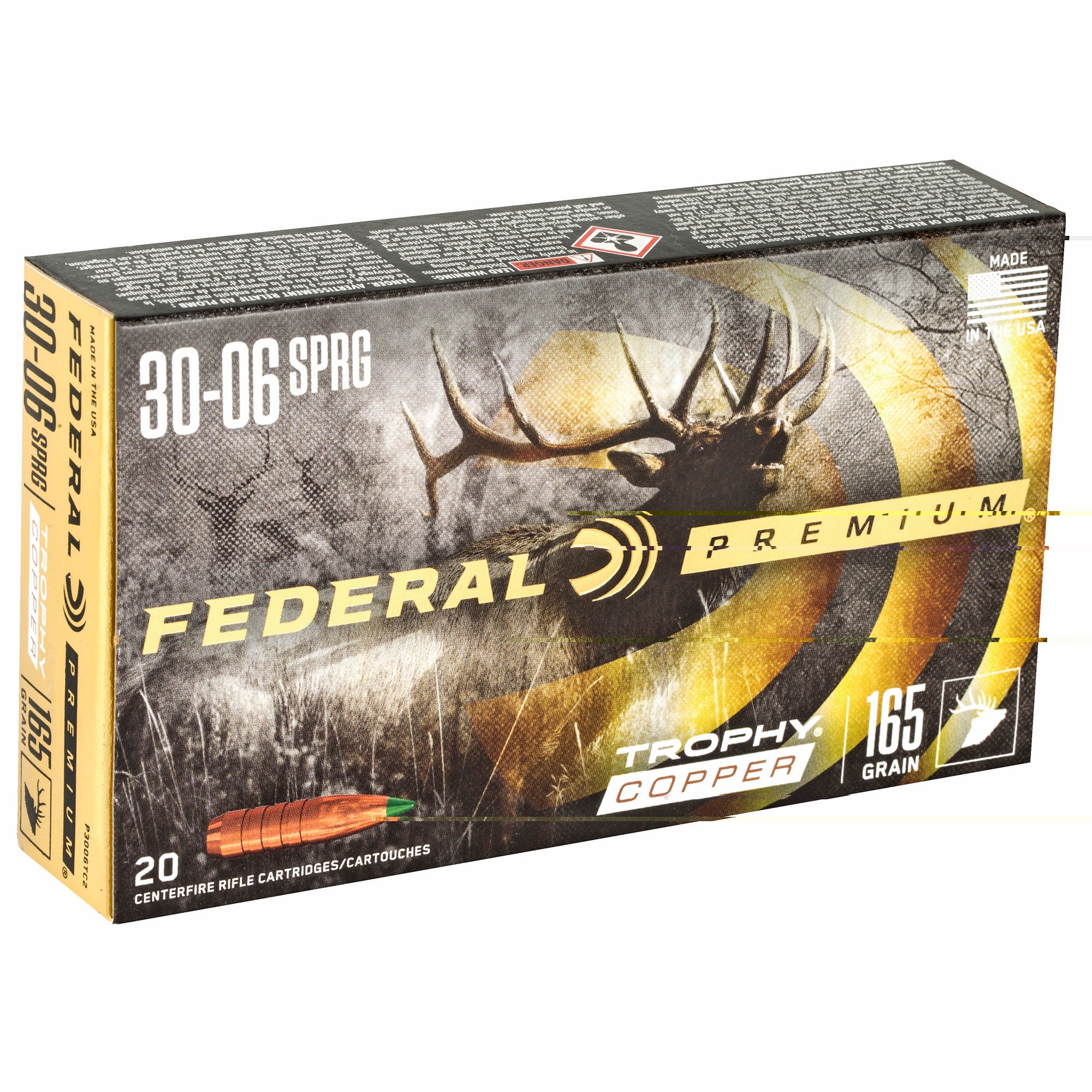 Fed Prm 3006 165gr Trphy Cpr 20/200