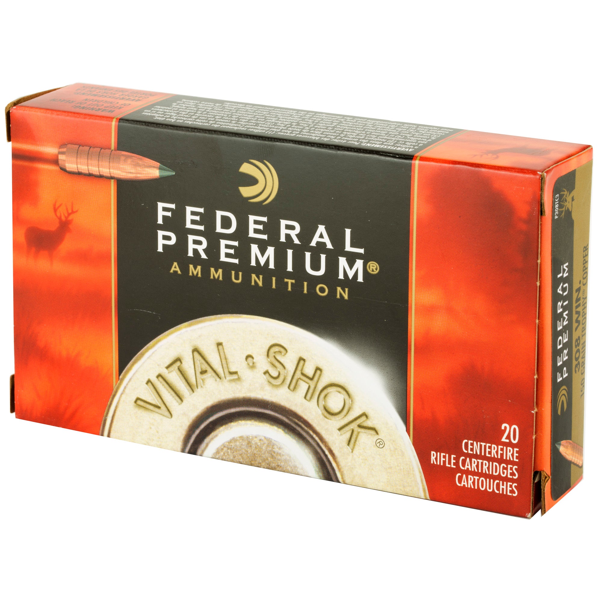 Fed Prm 308win 150gr Trphy Copper 20