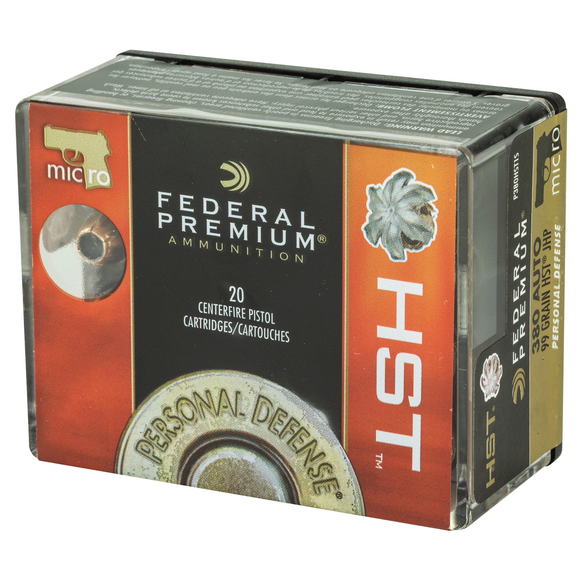 Fed Prm Hst 380acp 99gr Jhp 20/200