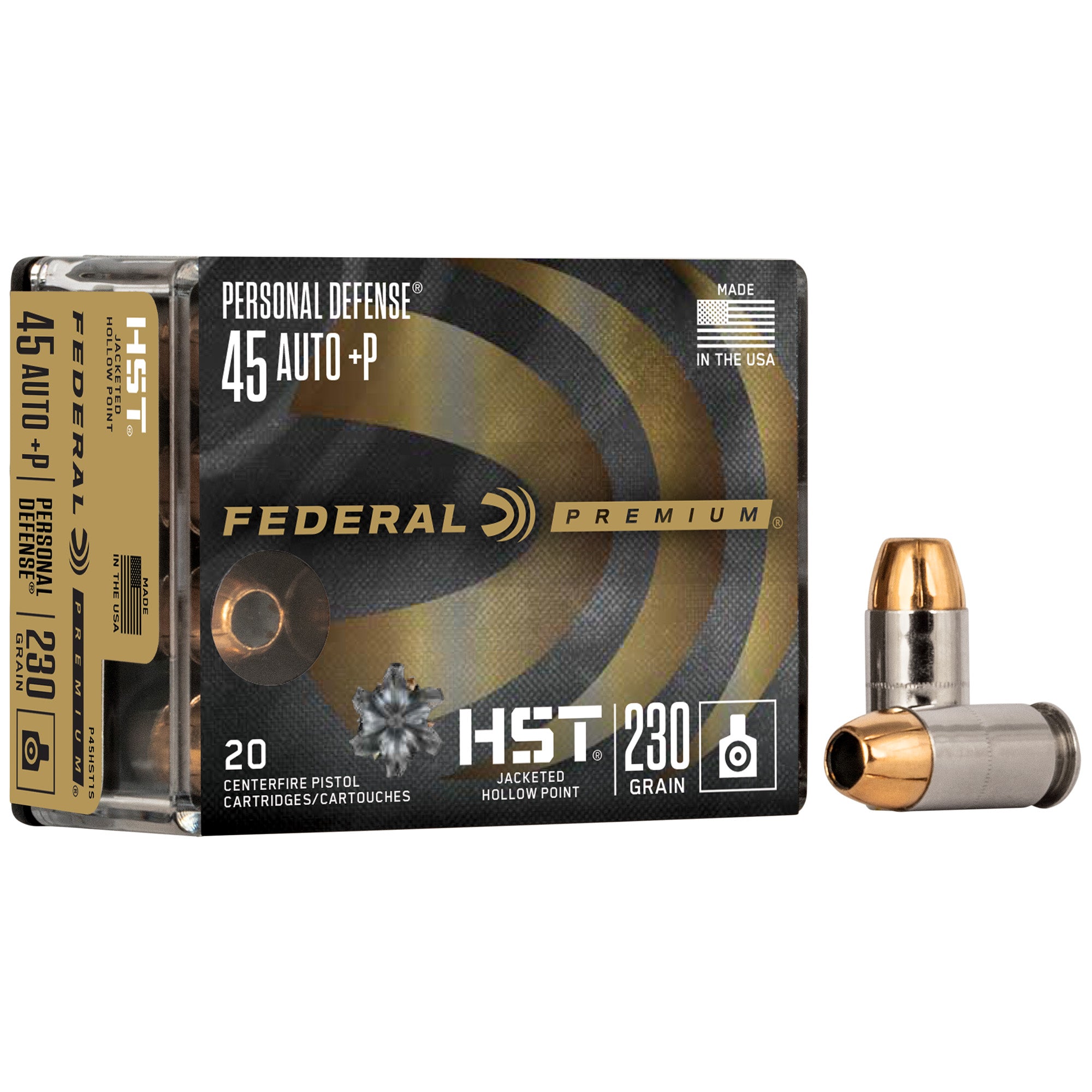 Fed Prm Hst 45acp+p 230gr Jhp 20/200