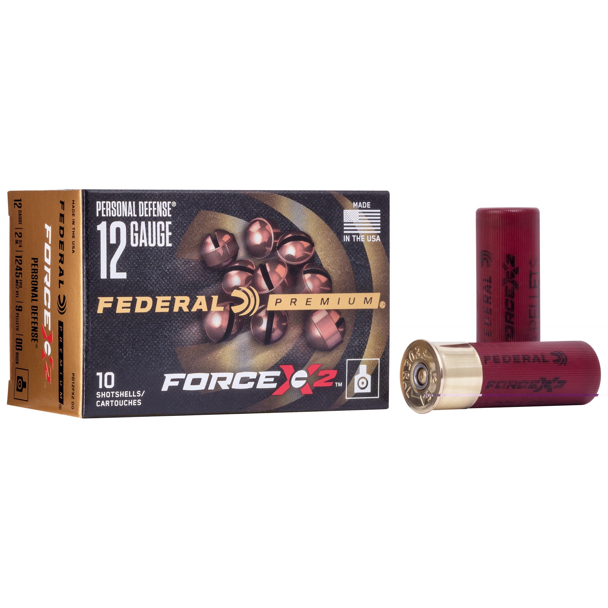 Fed Prm Force X2 12ga 2.75 9pllt 00b