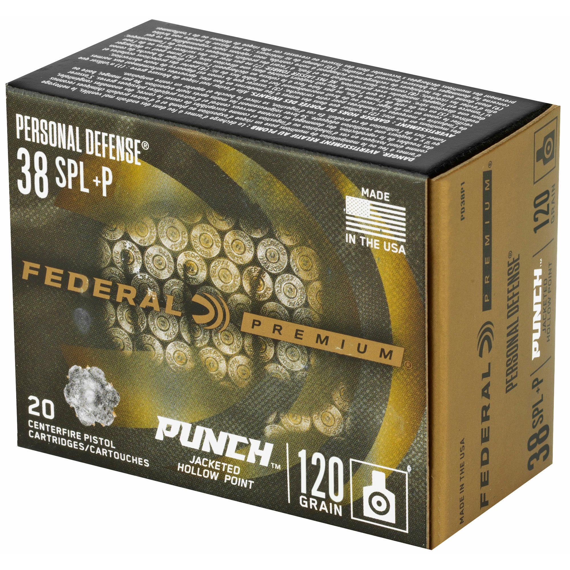 Fed Punch 38 Spl 120gr Jhp 20/200