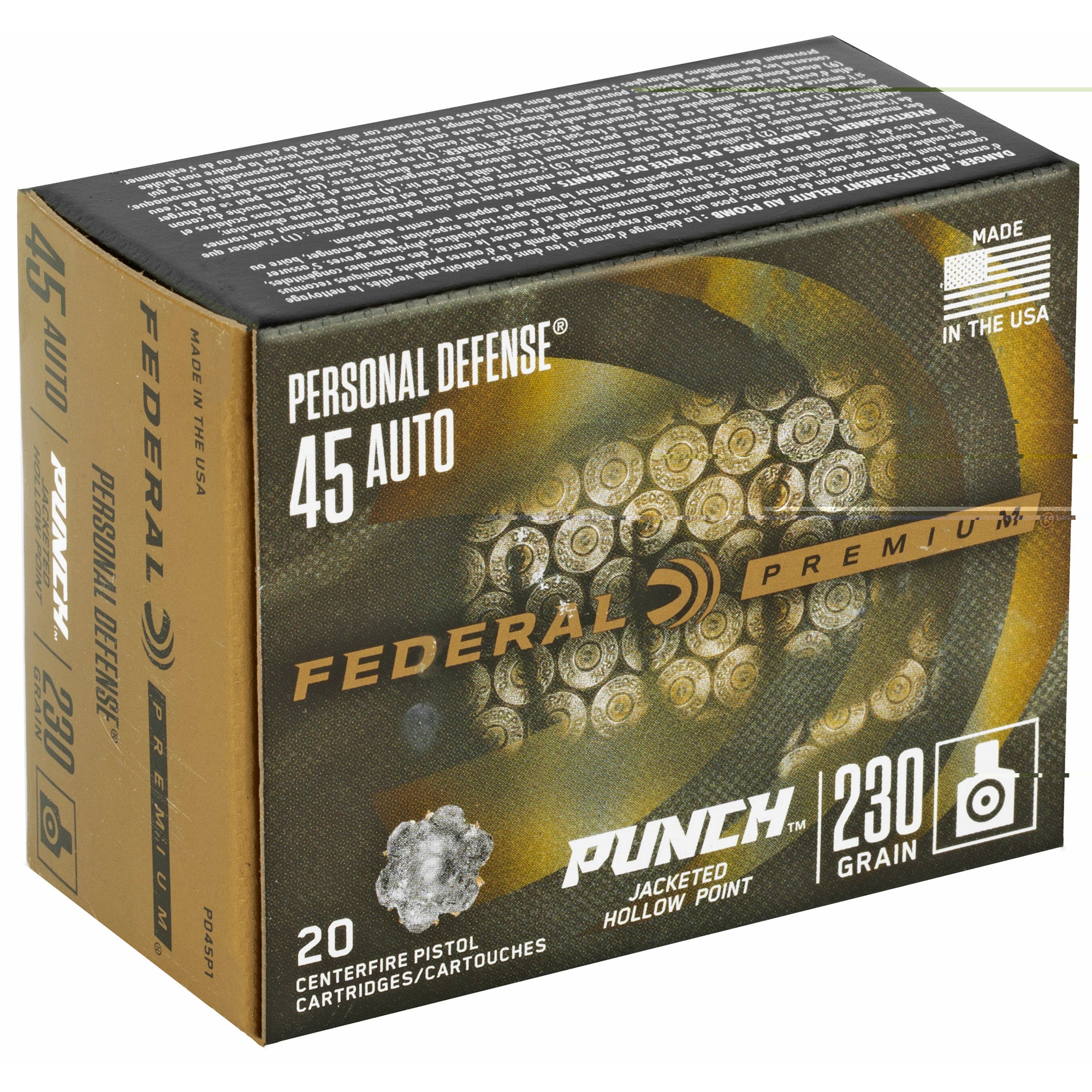 Fed Punch 45acp 230gr Jhp 20/200