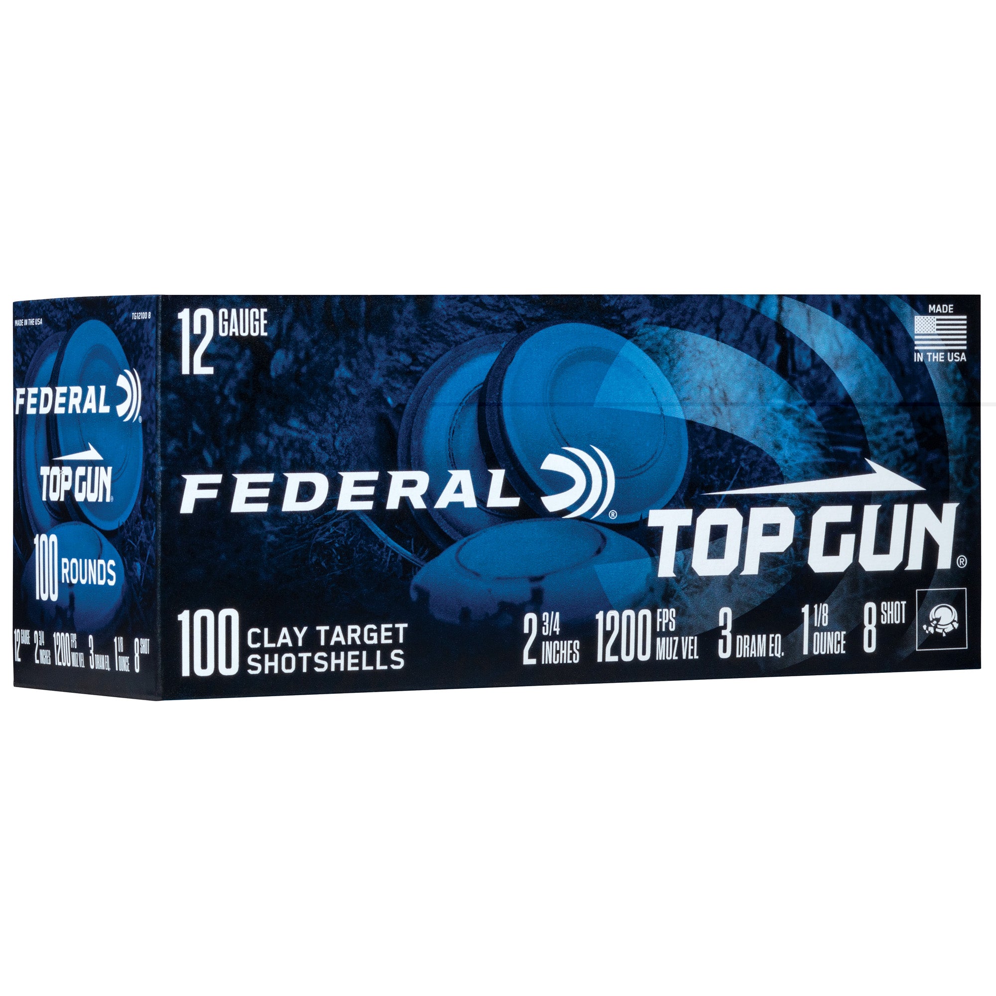 Fed Top Gun 12ga 2.75" #8 100/200