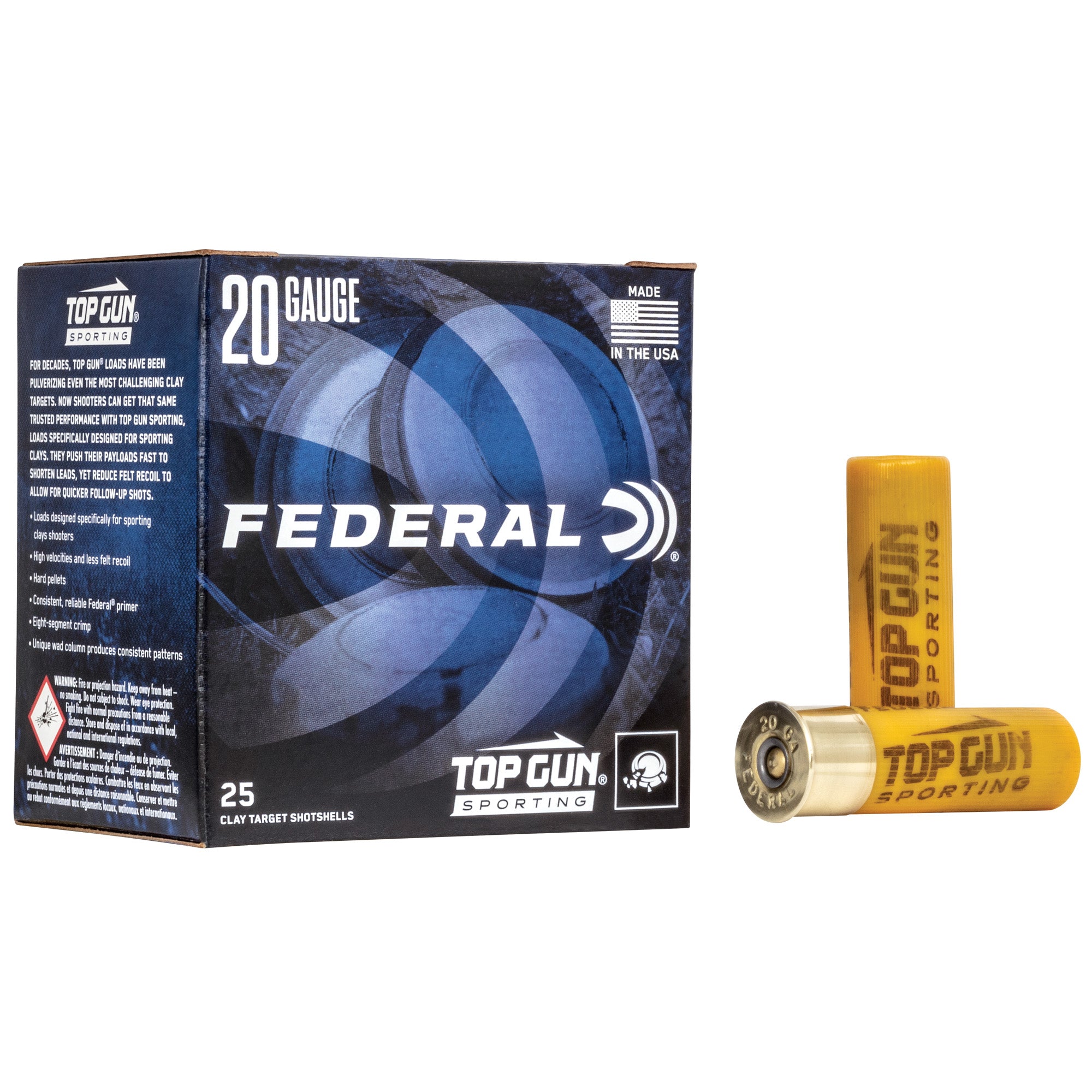 Fed Top Gun 20ga 2.75" #7.5 25/250