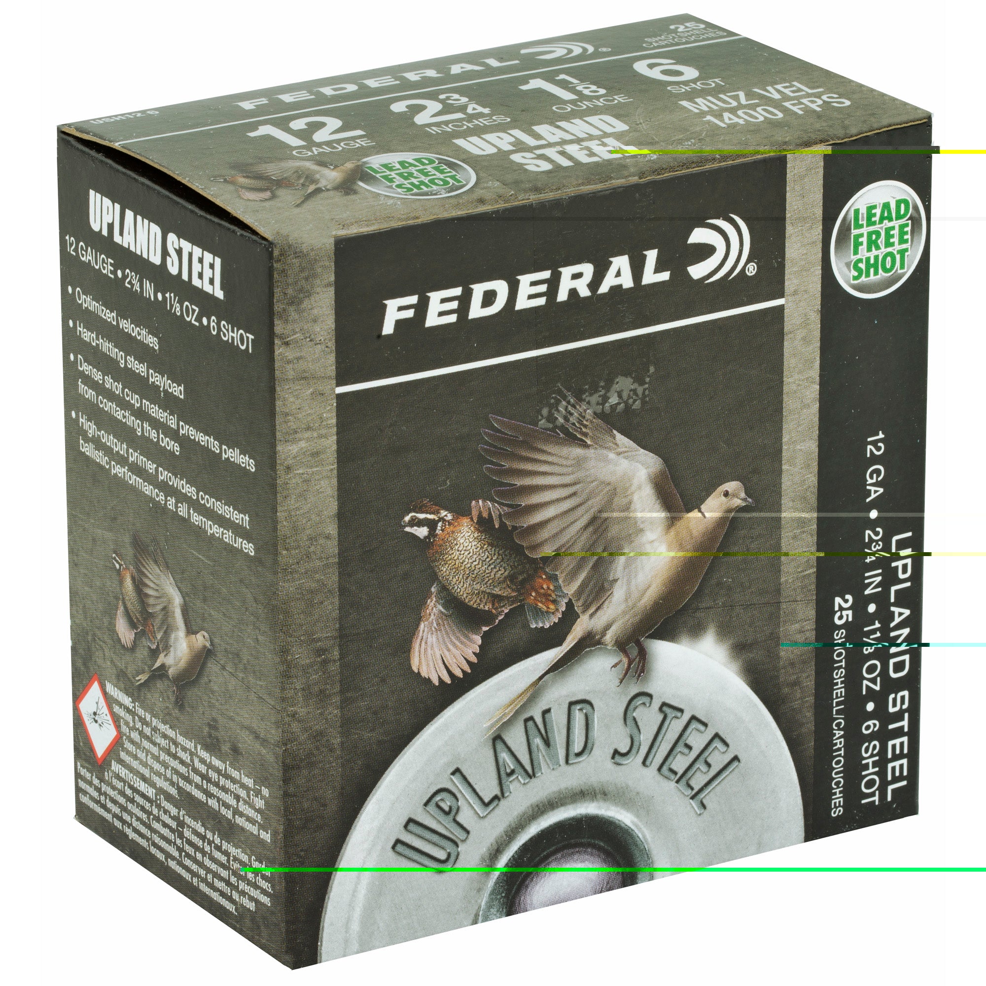 Fed Fld/range Steel 12ga 2 3/4 #6 25