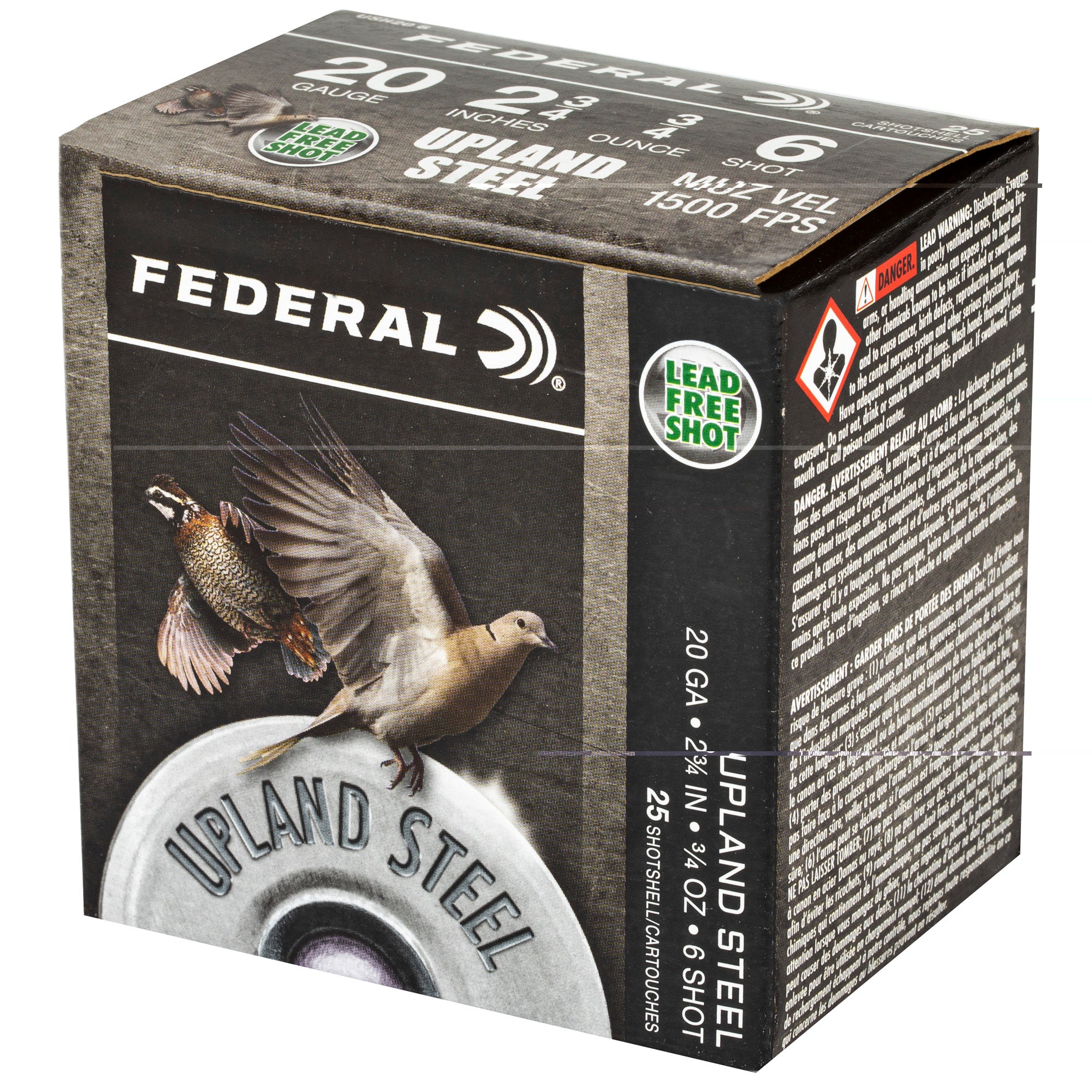 Fed Uplnd Stl 20ga 2.75" #6 25/250