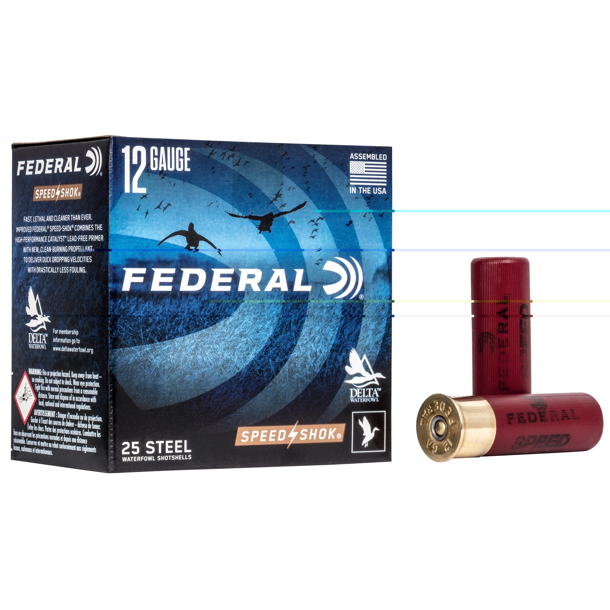 Fed Speed Shok 12ga 3" Bb 25/250