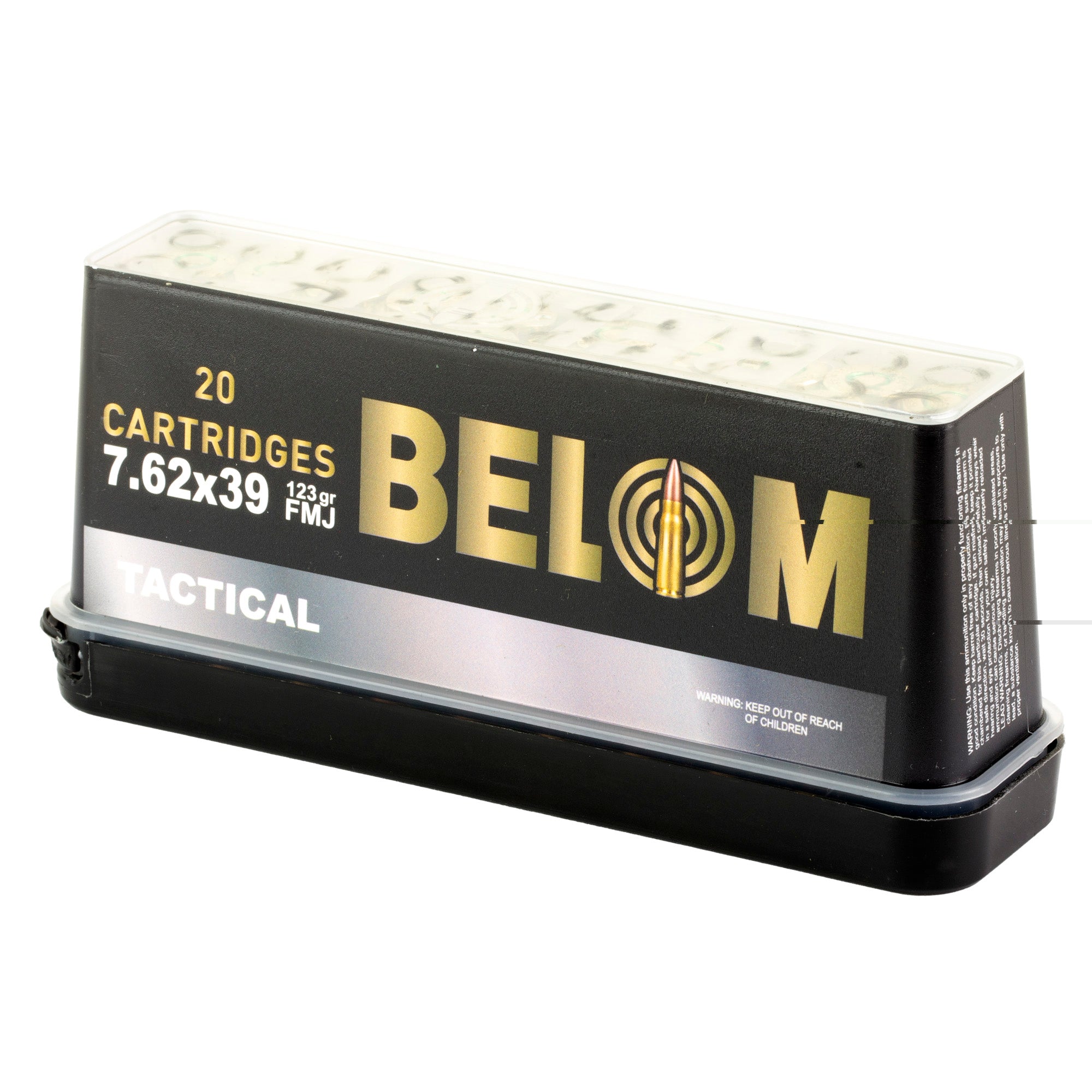 Belom 7.62x39 Brass 123gr Fmj 20/480