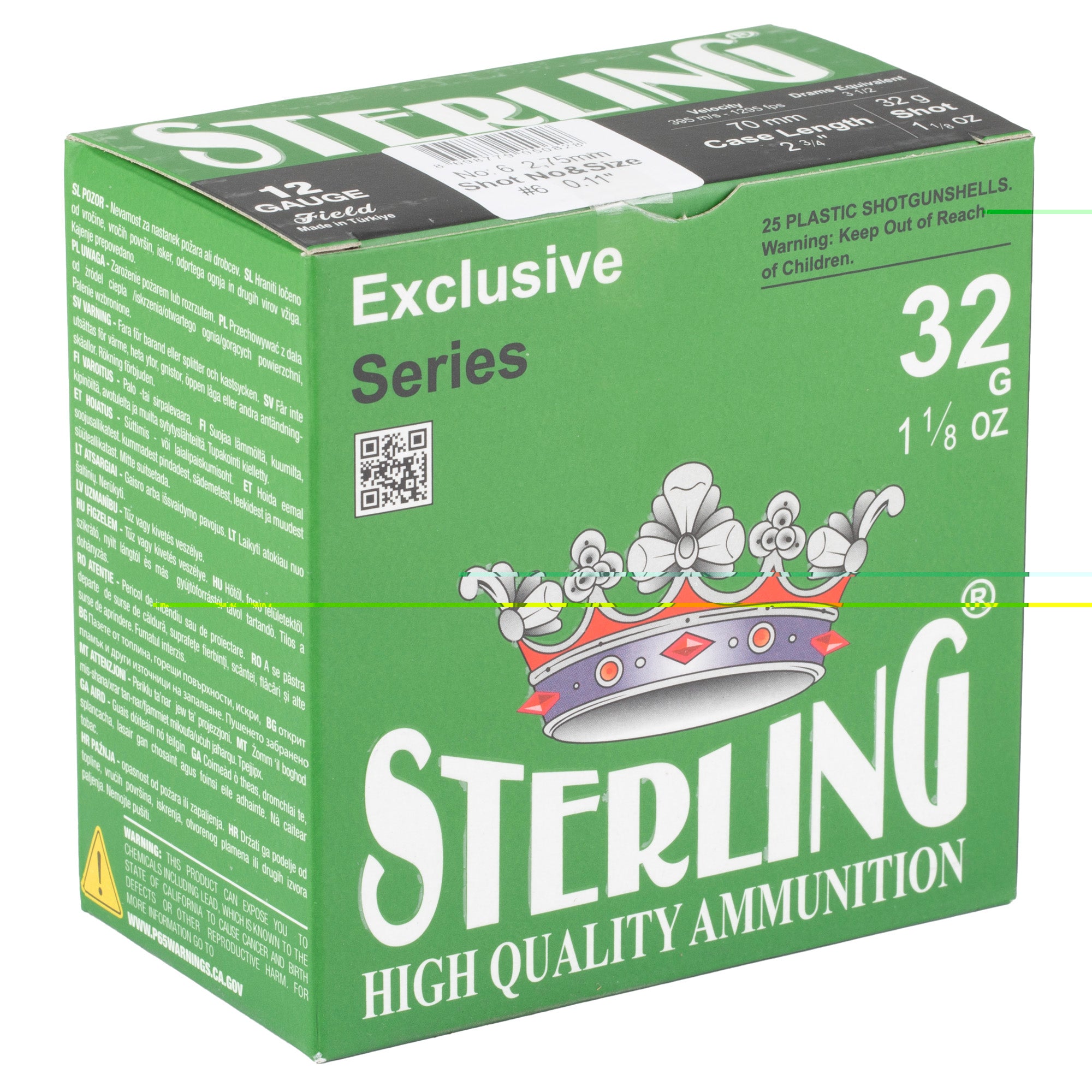 Sterling Exclsv 12ga 2.75" #6 25/250