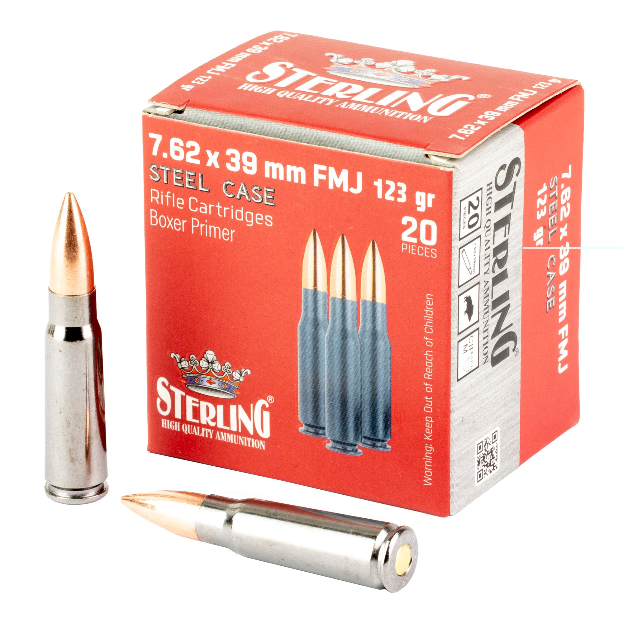 Sterling Sc 762x39 123gr Fmj 20/1000