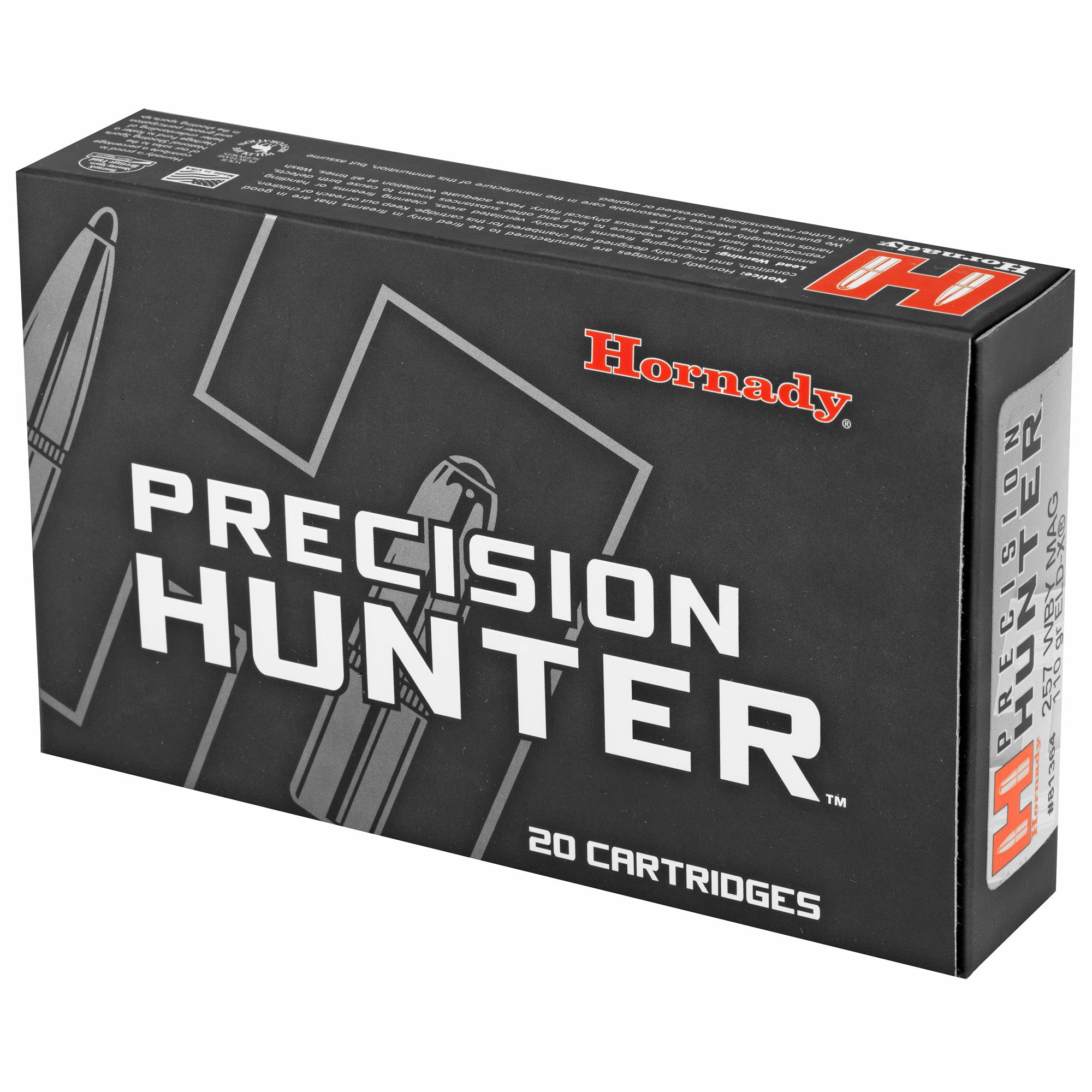Hrndy Ph 257wby 110gr Eld-x 20/200