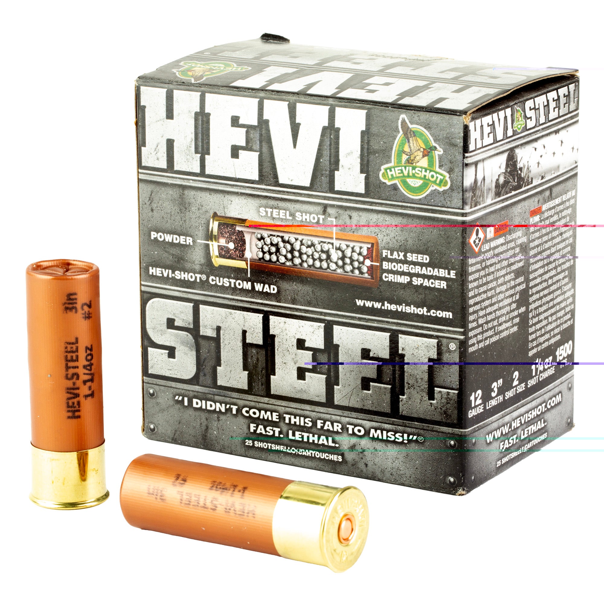 Hevi Steel 12ga 3" #2 25/250