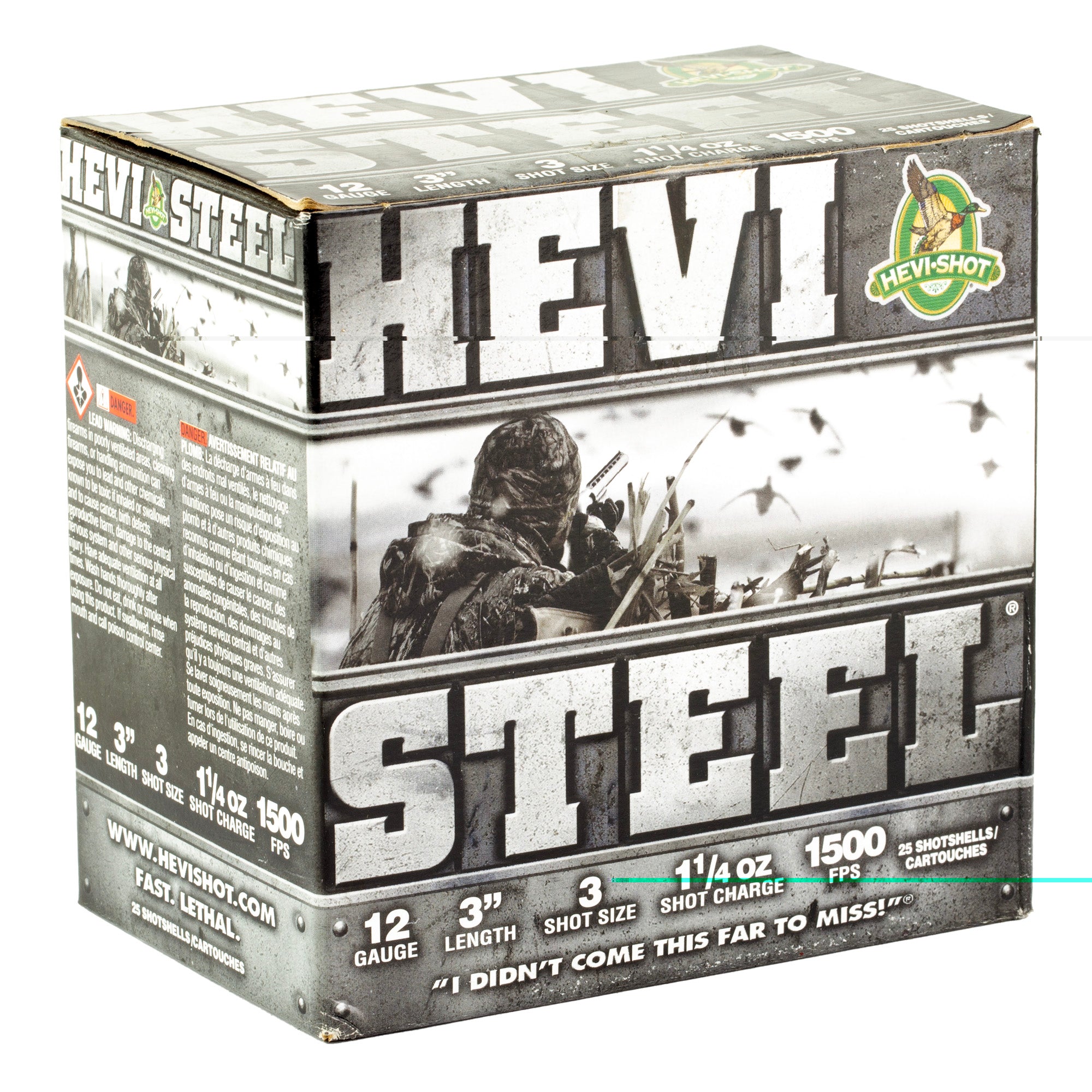 Hevi Steel 12ga 3" #3 25/250