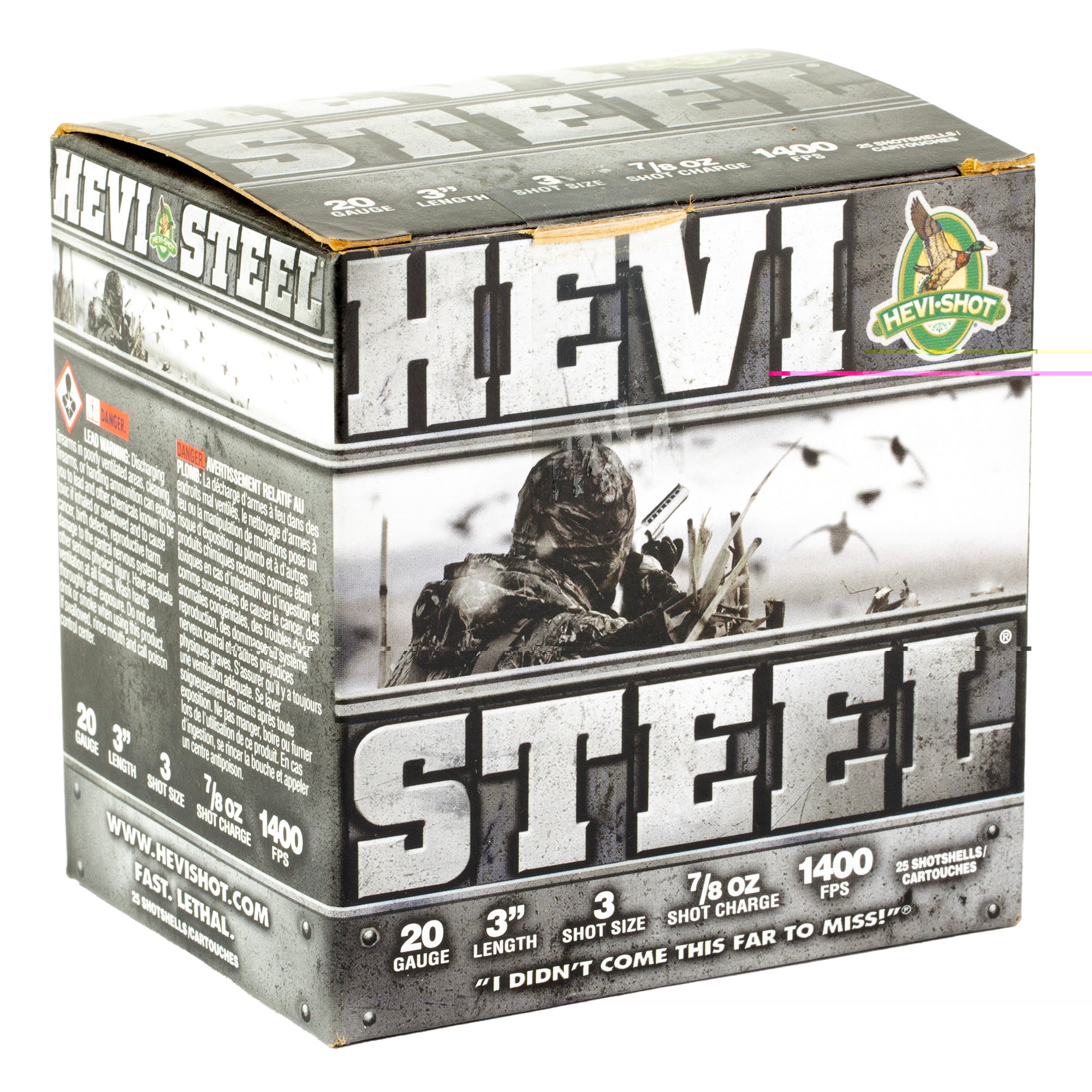 Hevi Steel 20ga 3" #3 25/250