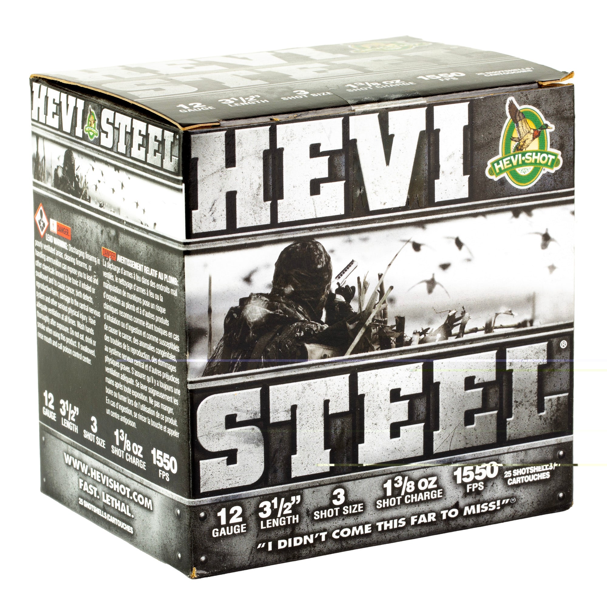 Hevi Steel 12ga 3.5" #3 25/250