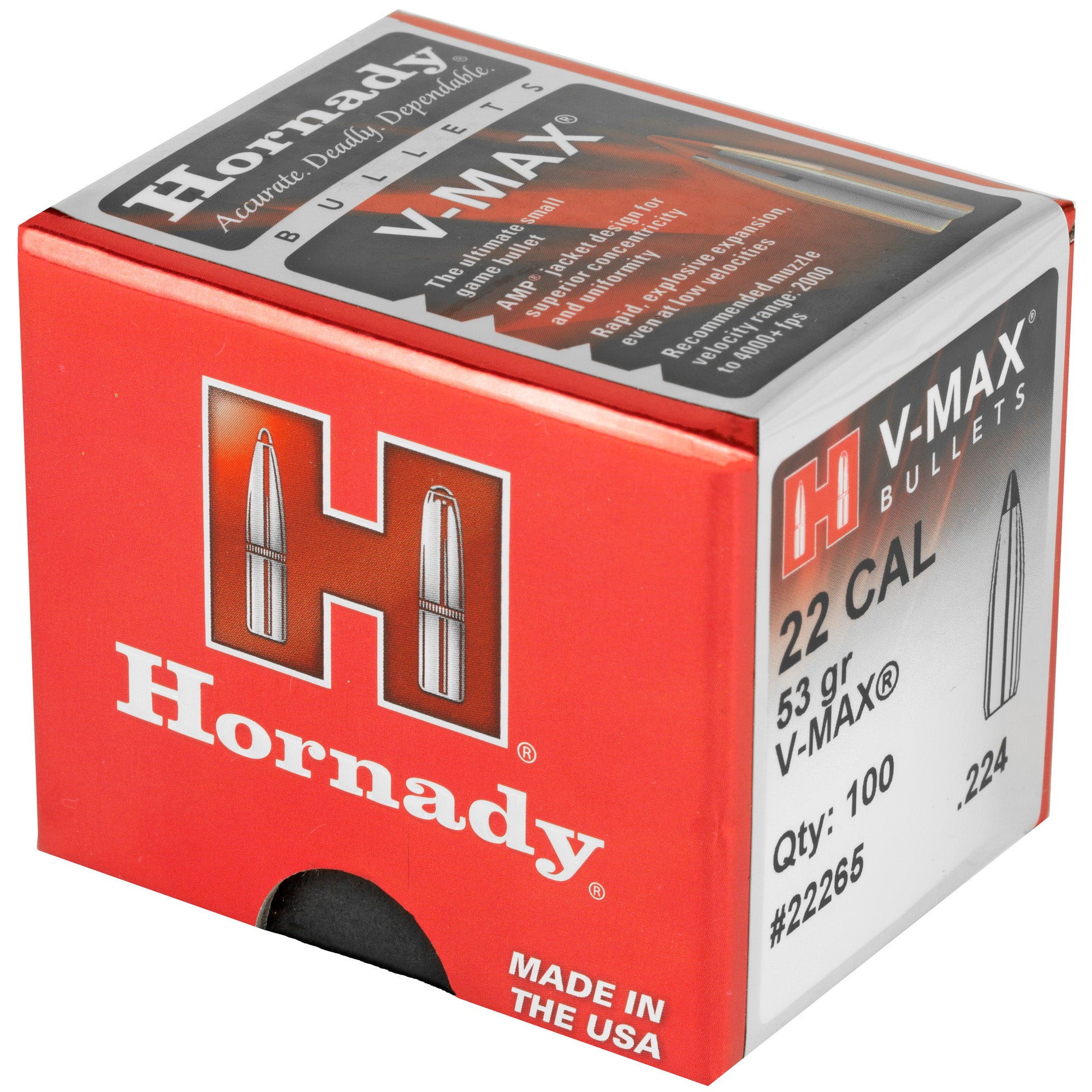 Hrndy V-max 22 Cal .224 53gr 100ct