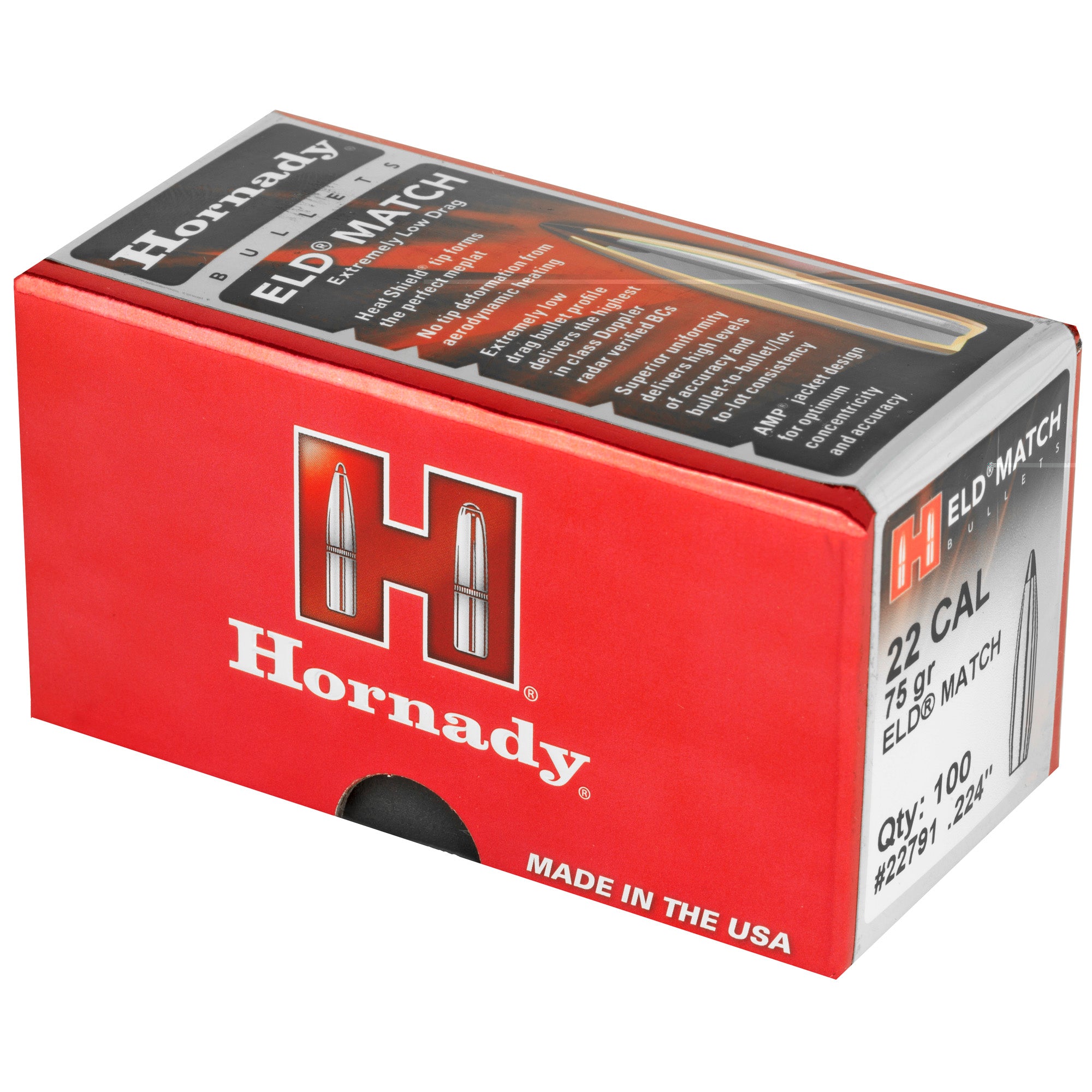 Hrndy Eld-m 22cal .224 75gr 100ct