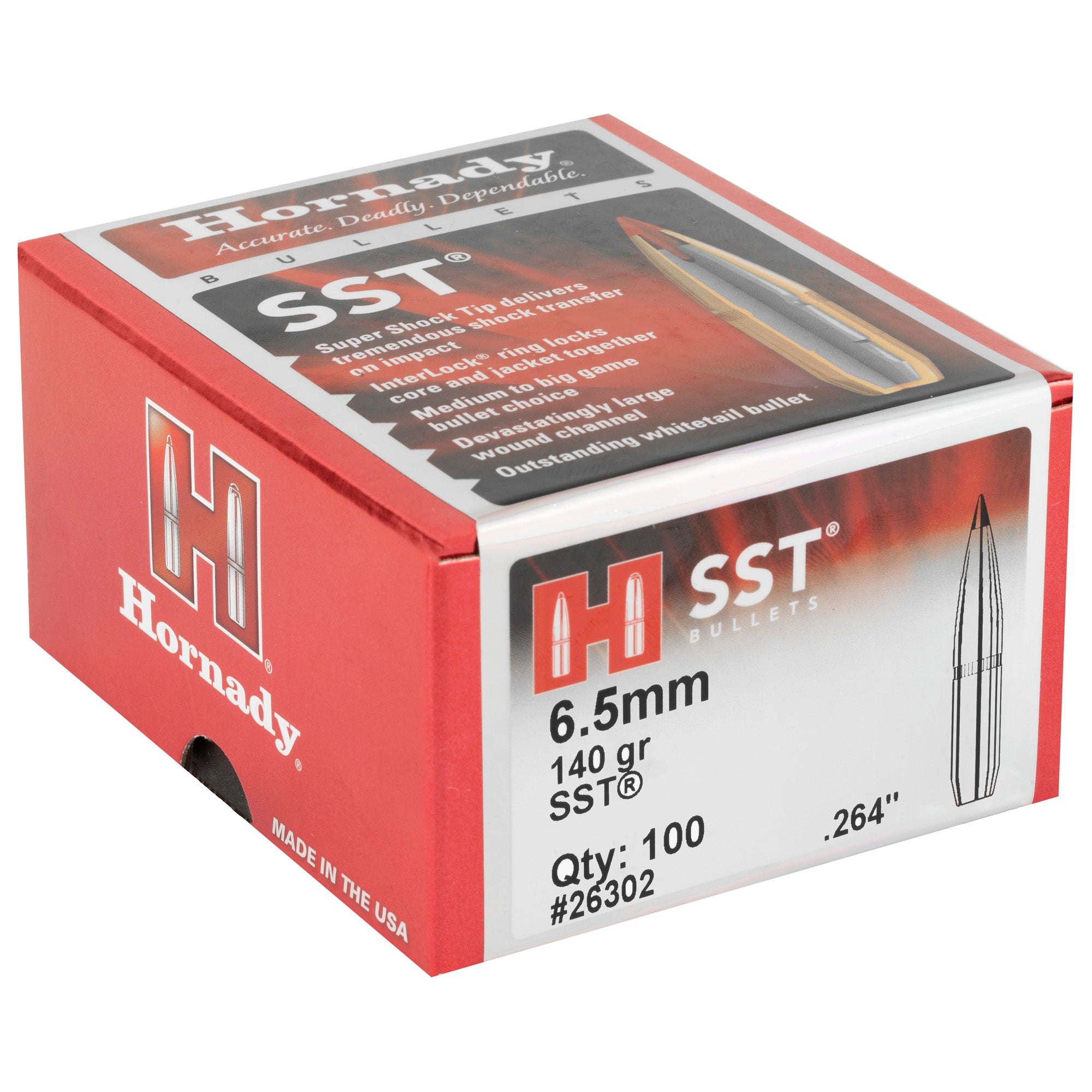 Hrndy Sst 6.5mm .264 140gr 100ct