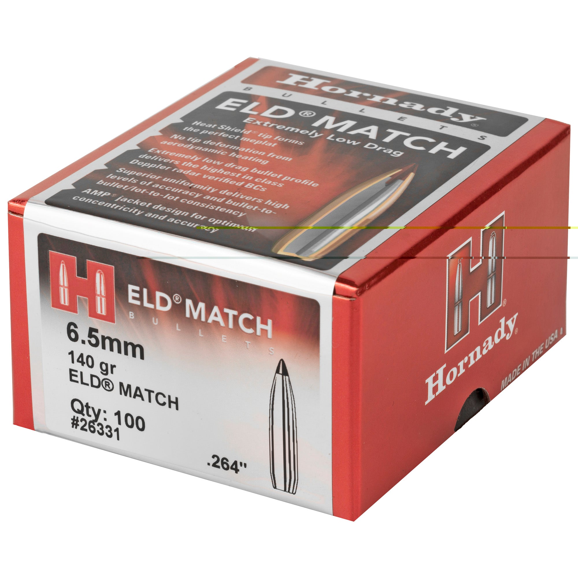 Hrndy Eld-m 6.5mm .264 140gr 100ct