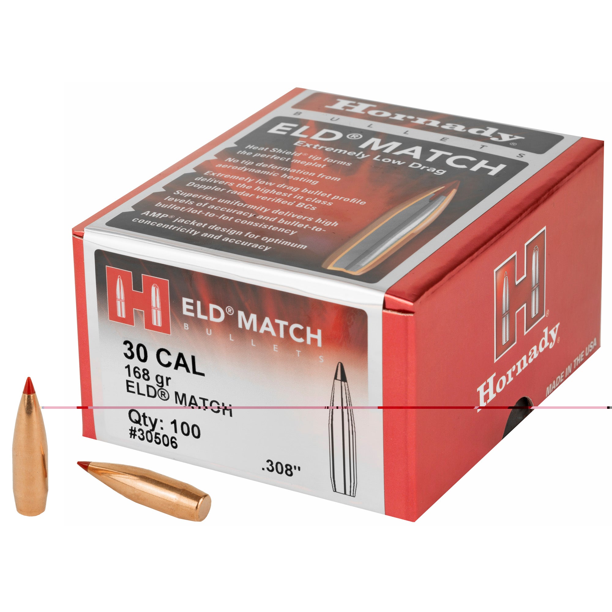 Hrndy Eld-m 30cal .308 168gr 100ct