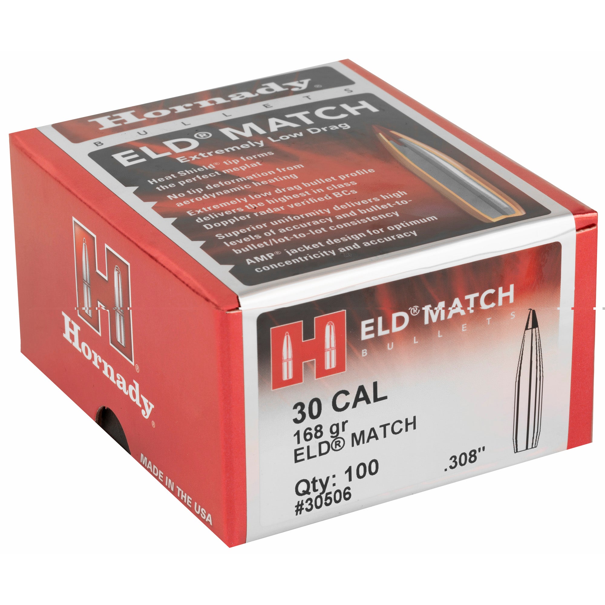 Hrndy Eld-m 30cal .308 168gr 100ct