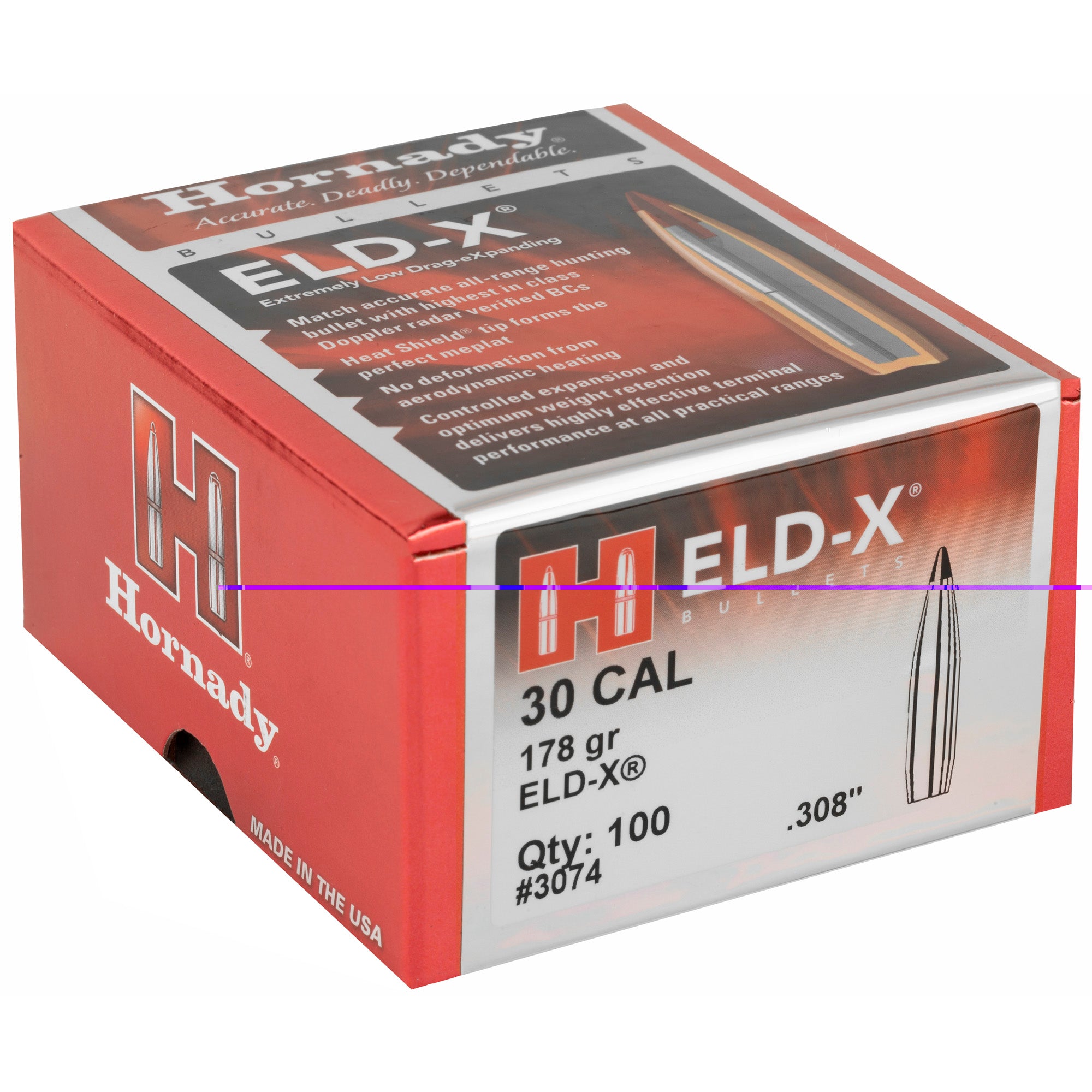 Hrndy Eld-x 30cal .308 178gr 100ct