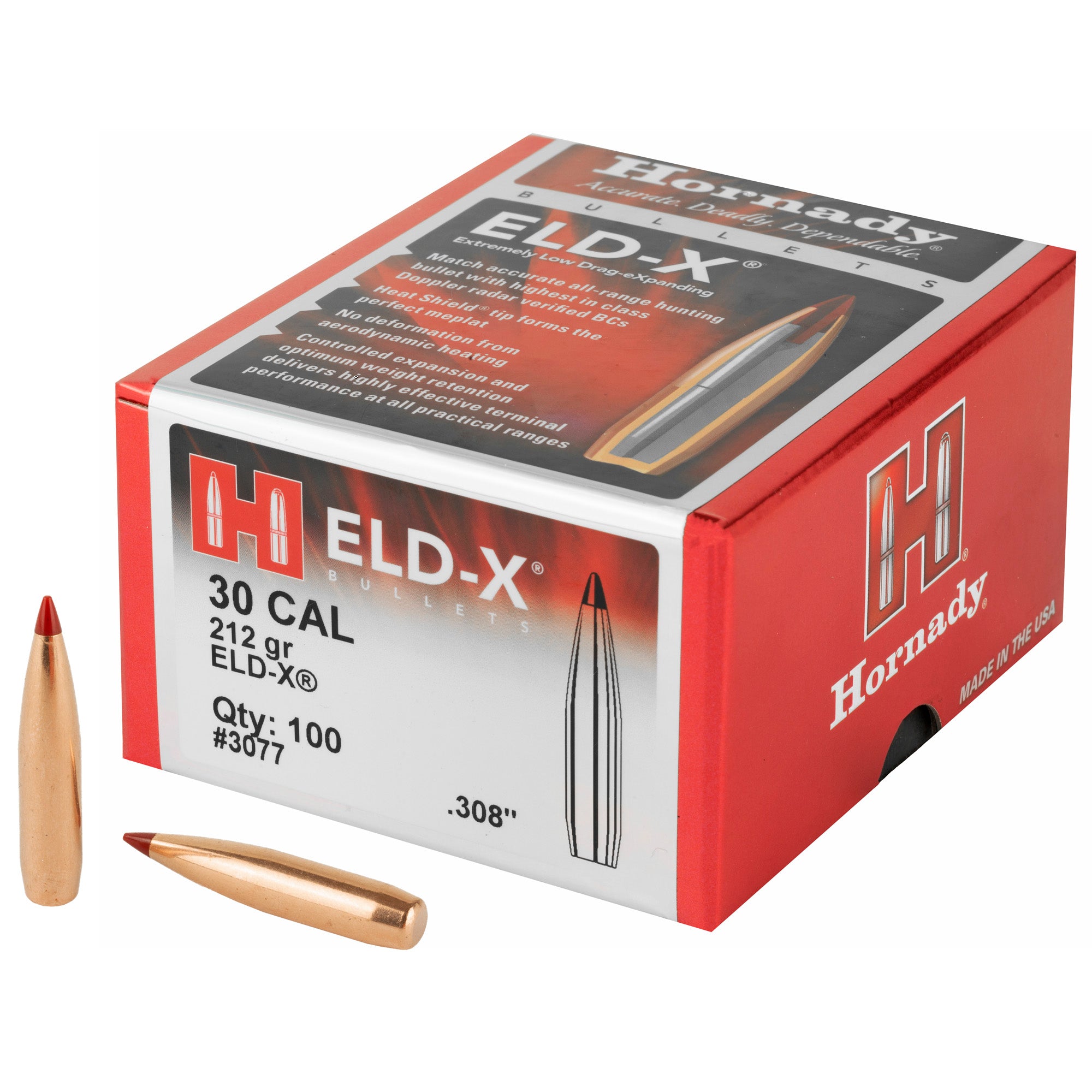 Hrndy Eld-x 30cal .308 212gr 100ct