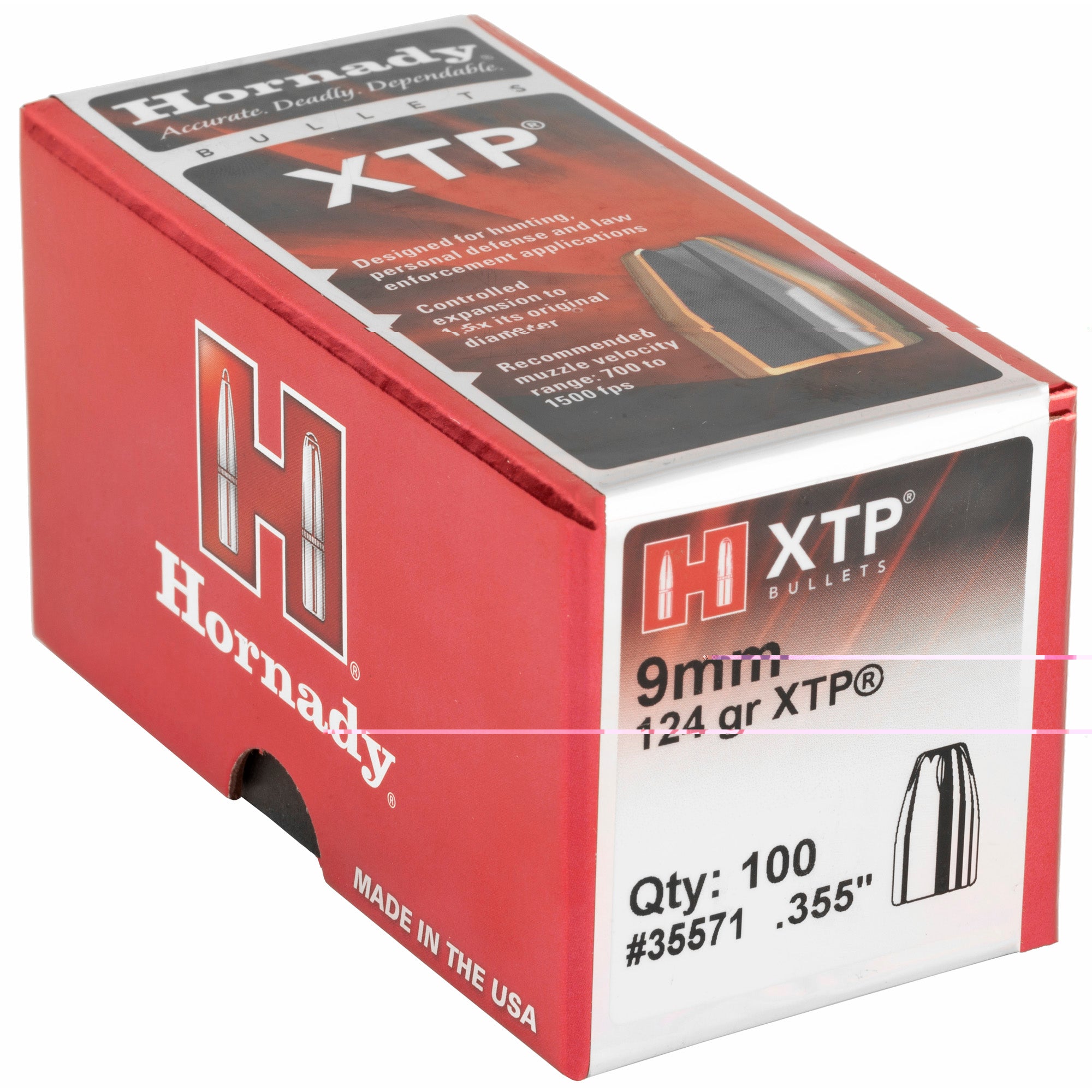 Hrndy Xtp 9mm .355 124gr 100ct