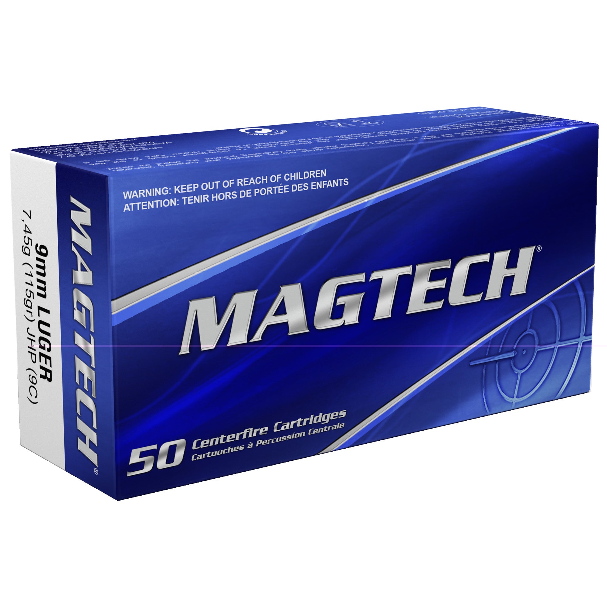 Magtech 9mm 115gr Jhp 50/1000