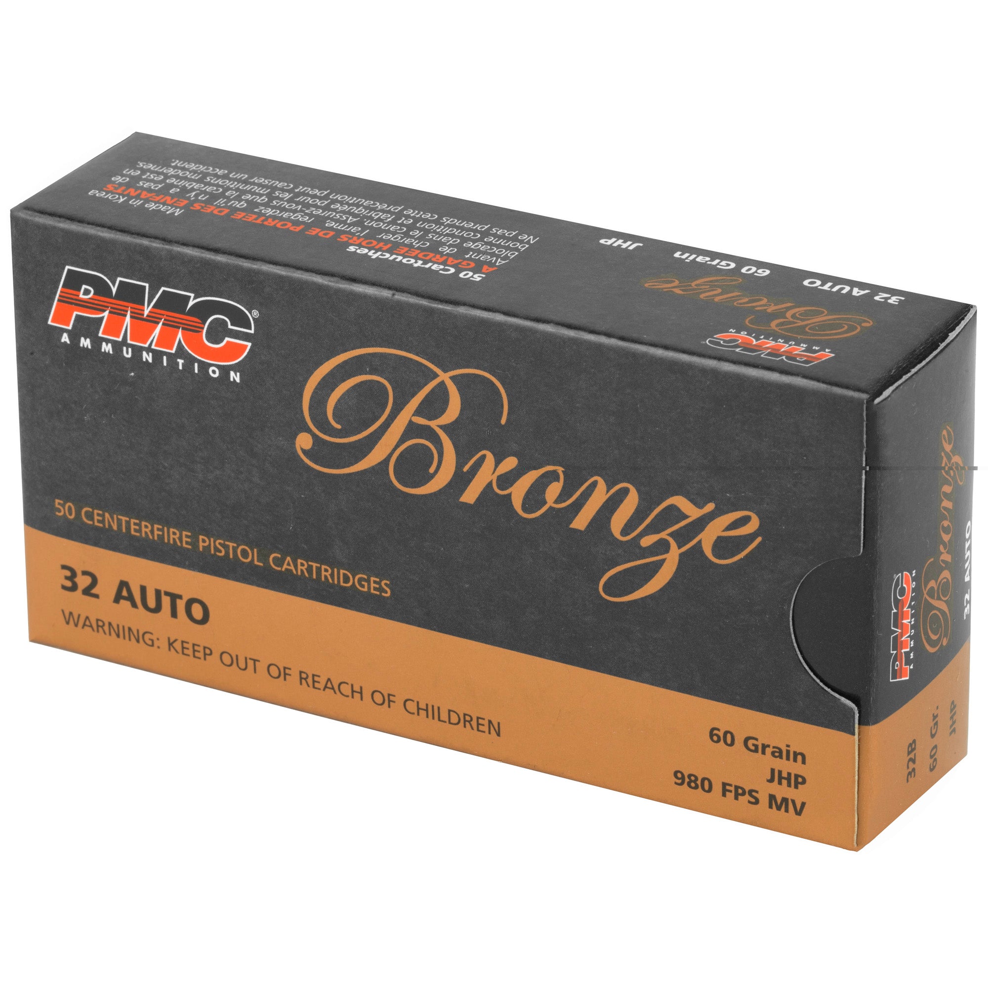 Pmc Brnz 32acp 60gr Jhp 50/1000