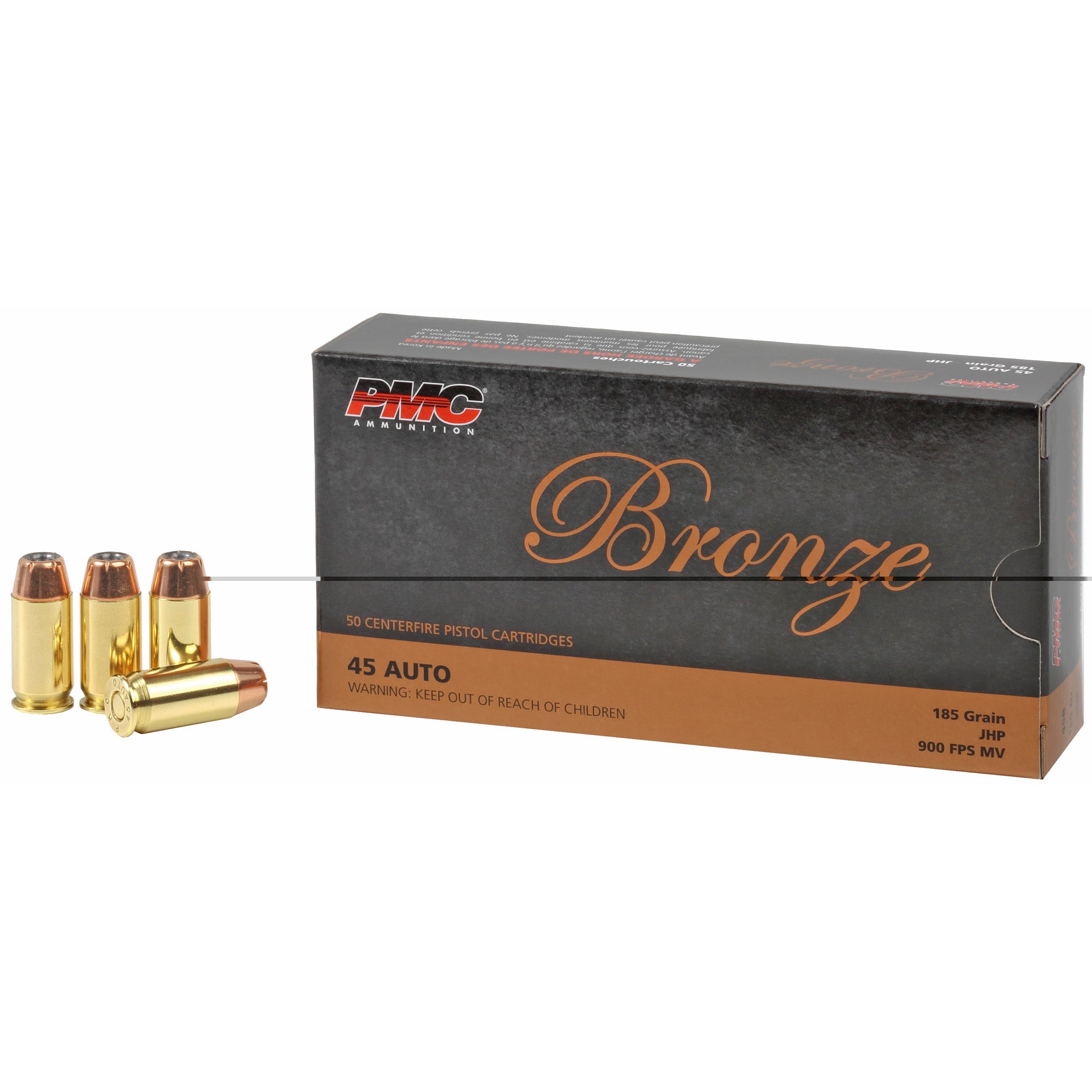 Pmc Brnz 45acp 185gr Jhp 50/1000