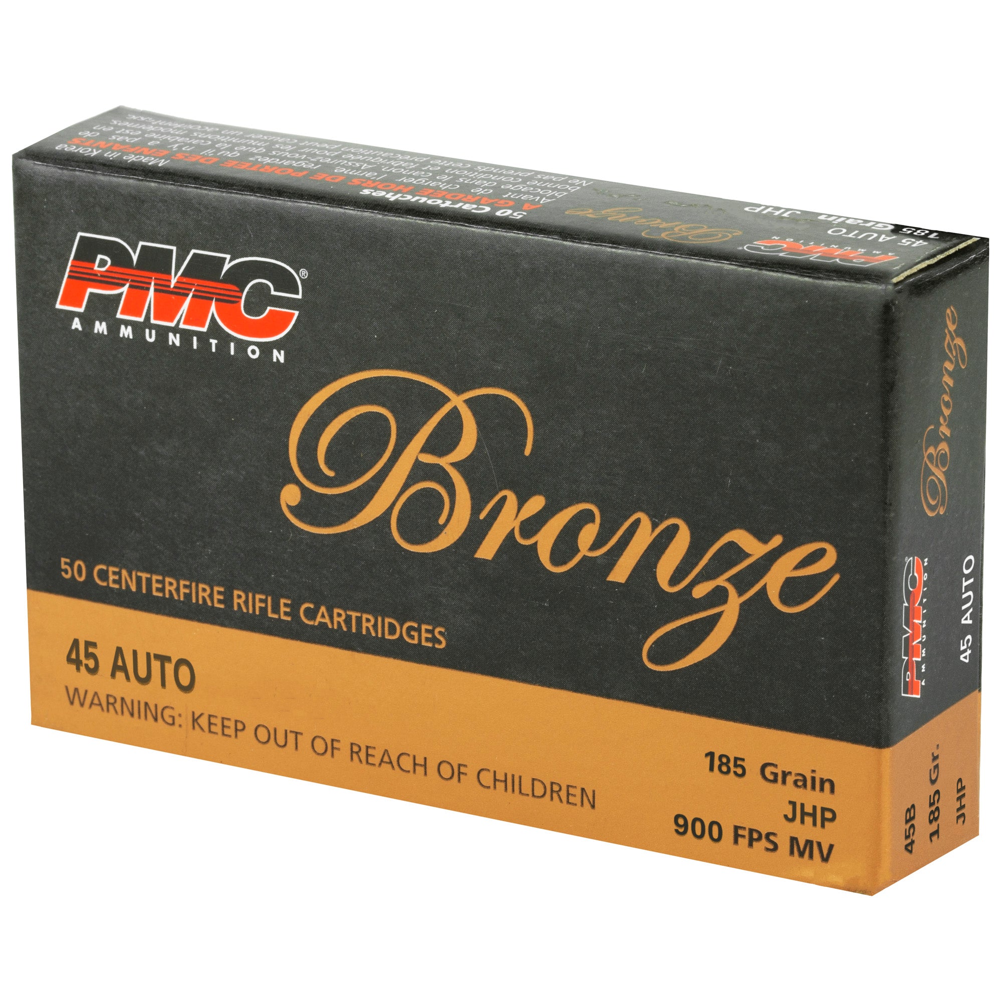 Pmc Brnz 45acp 185gr Jhp 50/1000