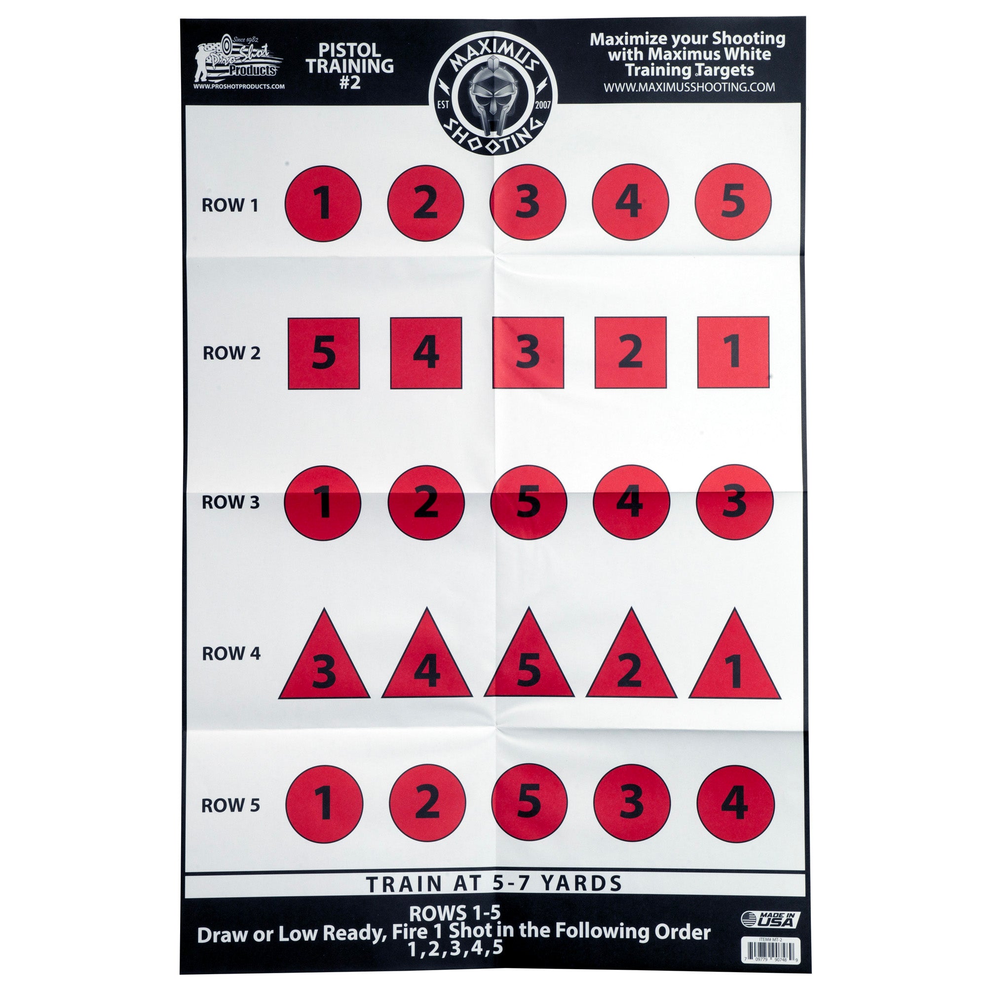 Proshot Mxm White Pistol Trng 6pk