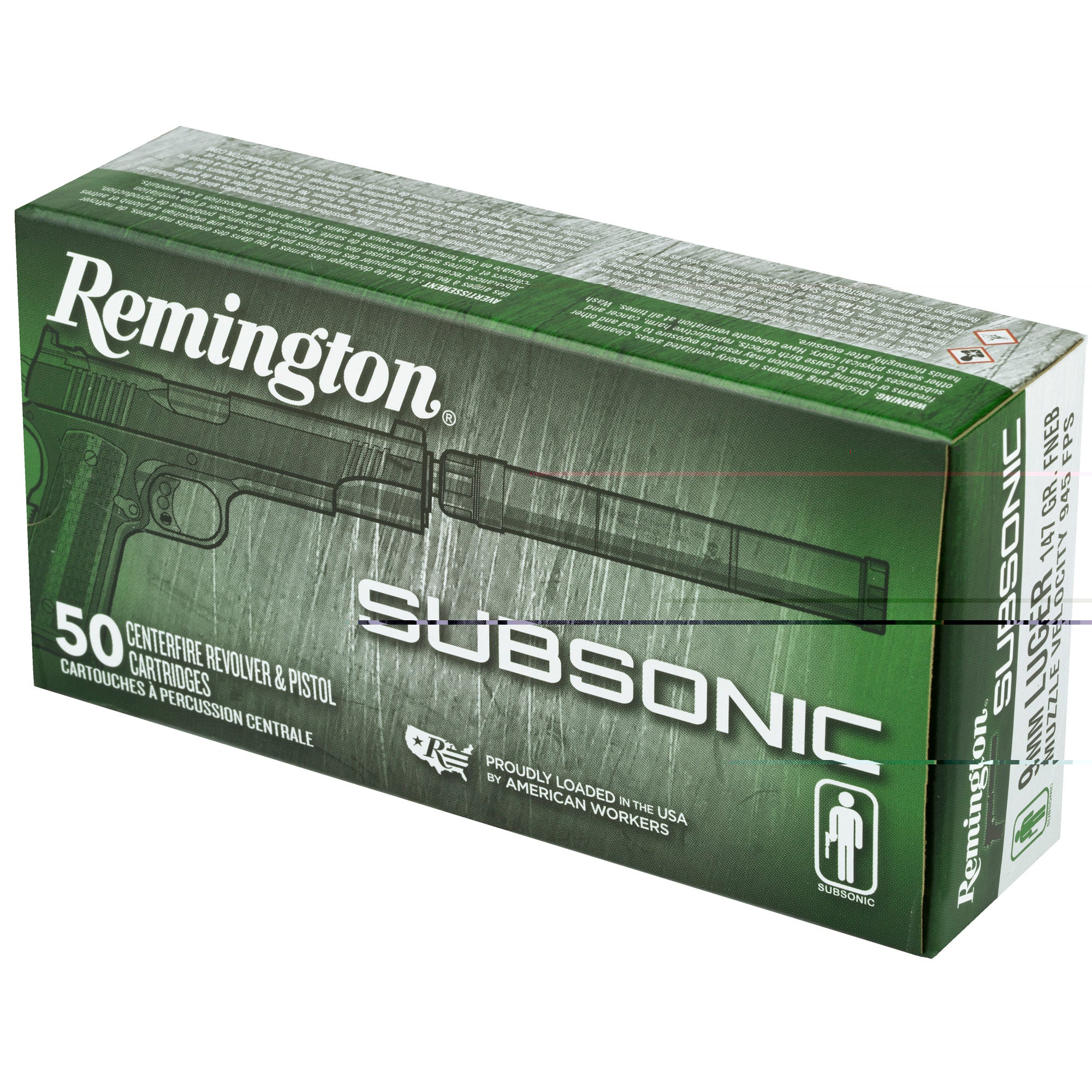 Rem Subsonic 9mm 147gr 50/500