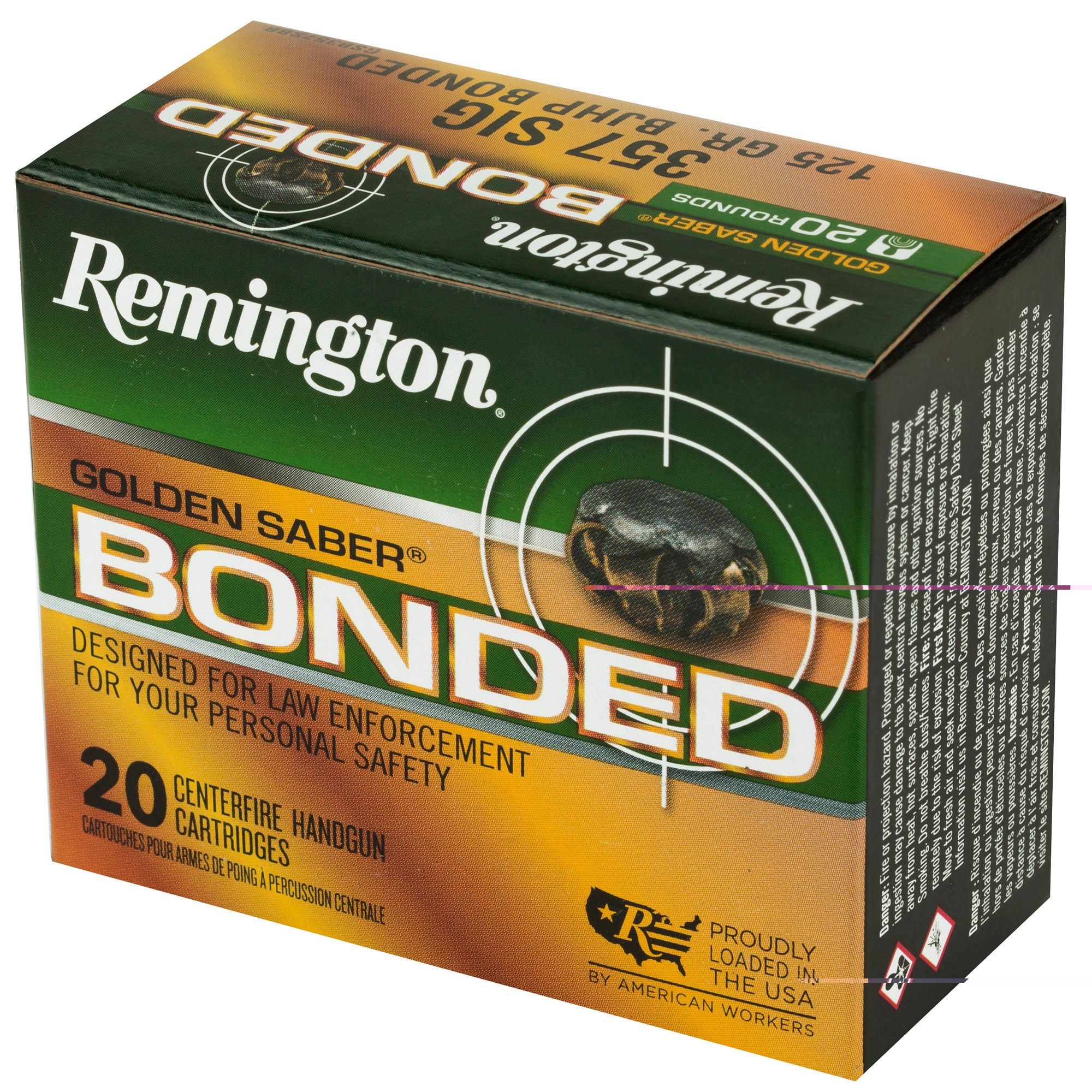 Rem Golden Sbr 357sig 125gr 20/500