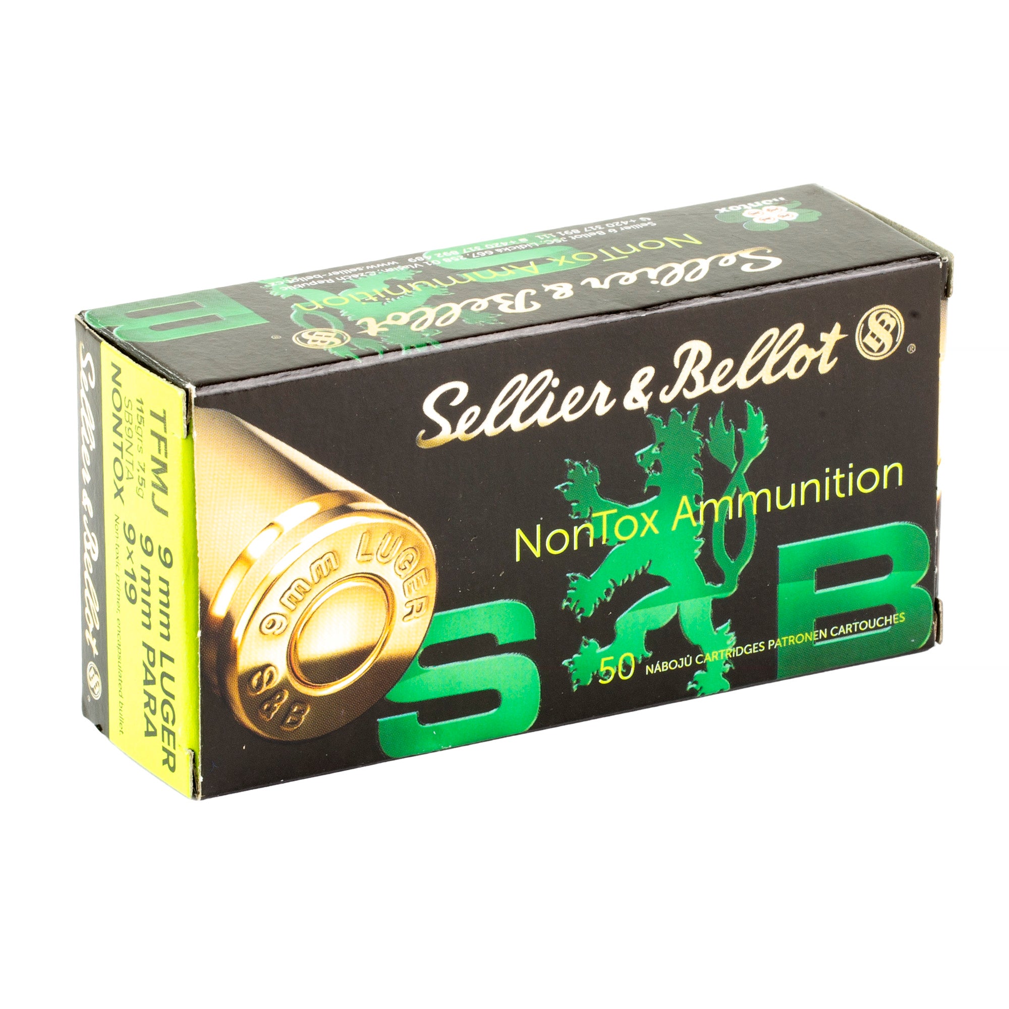 S&b Non Tox 9mm 115gr Tfmj 50/1000