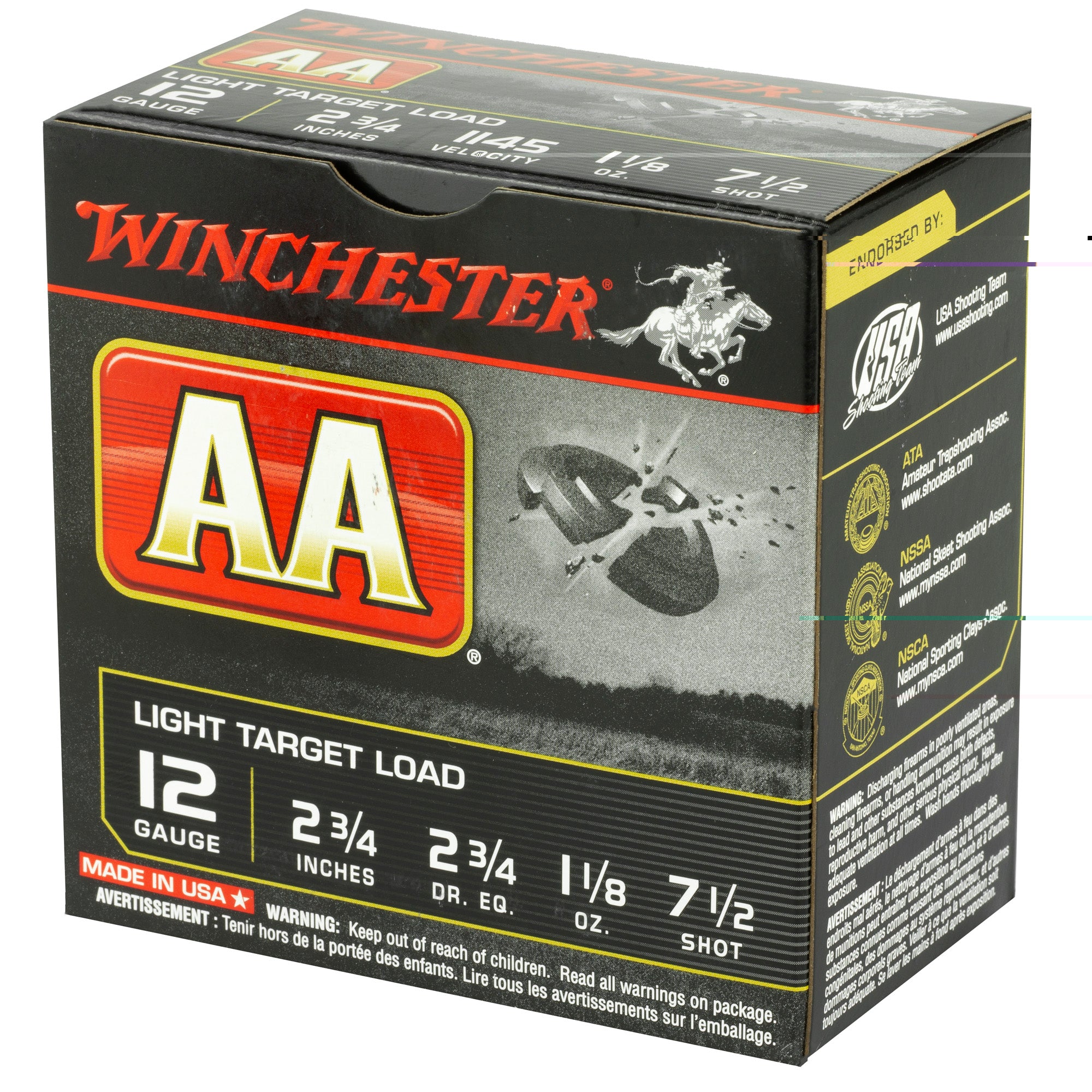 Win Aa Trgt 12ga 2.75" #7.5 25/250