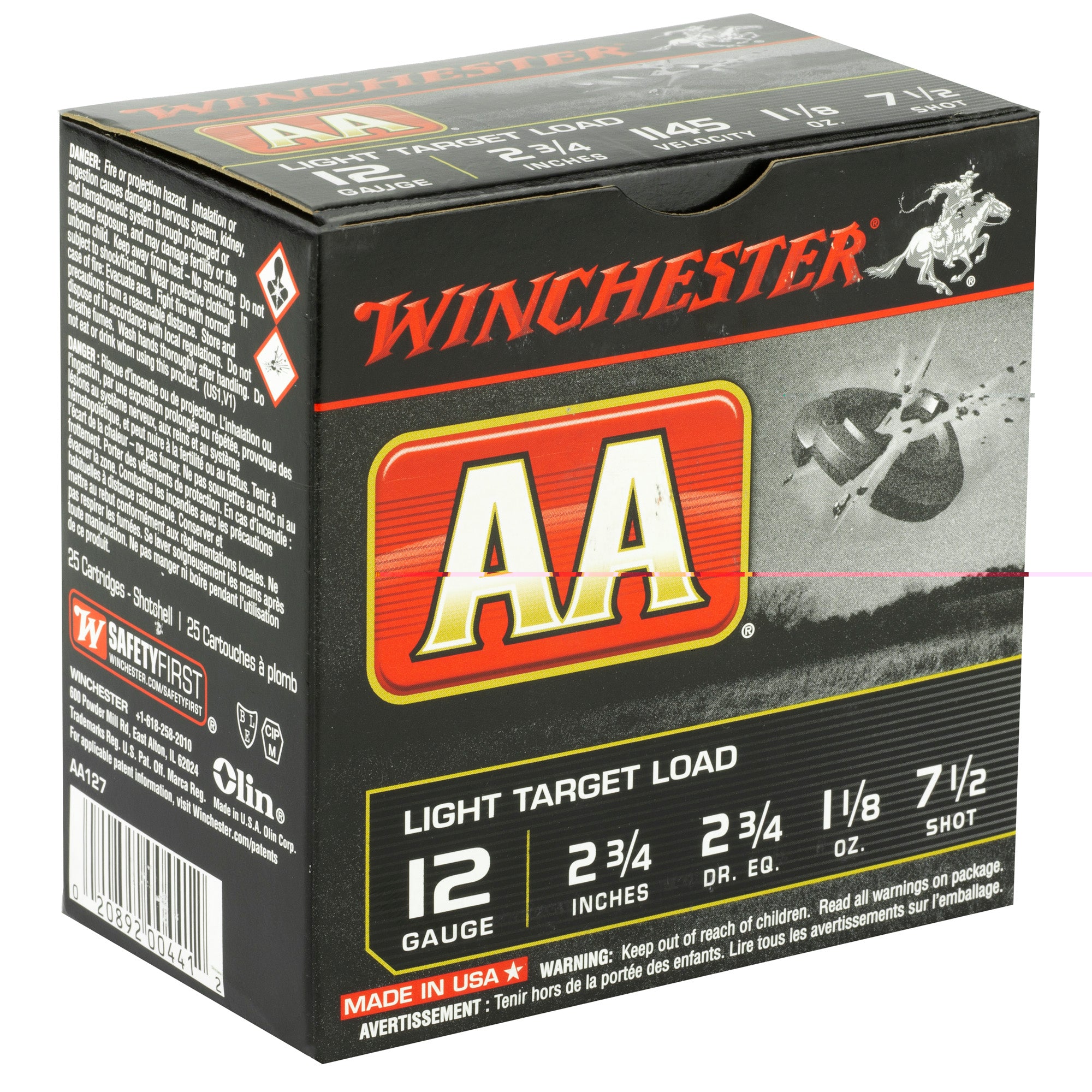 Win Aa Trgt 12ga 2.75" #7.5 25/250