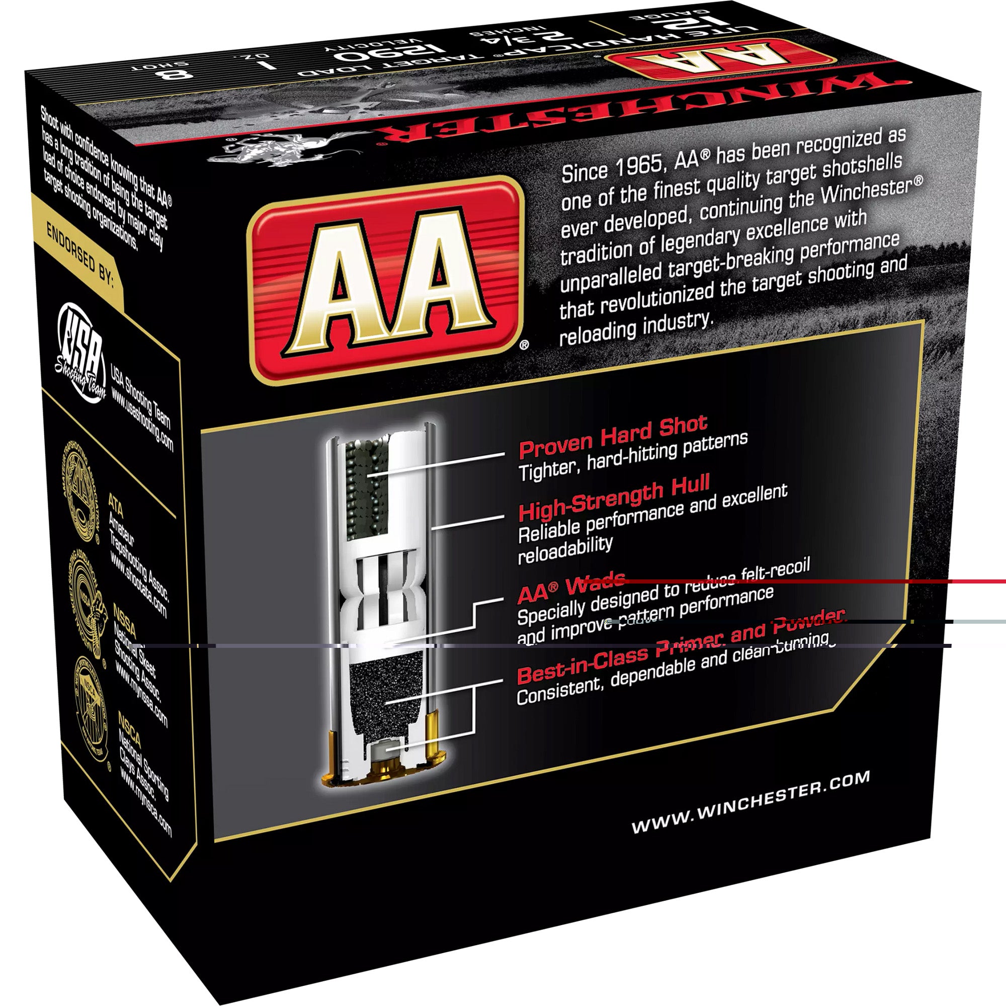 Win Aa Lite Hc 12ga 2.75" #8 25/250