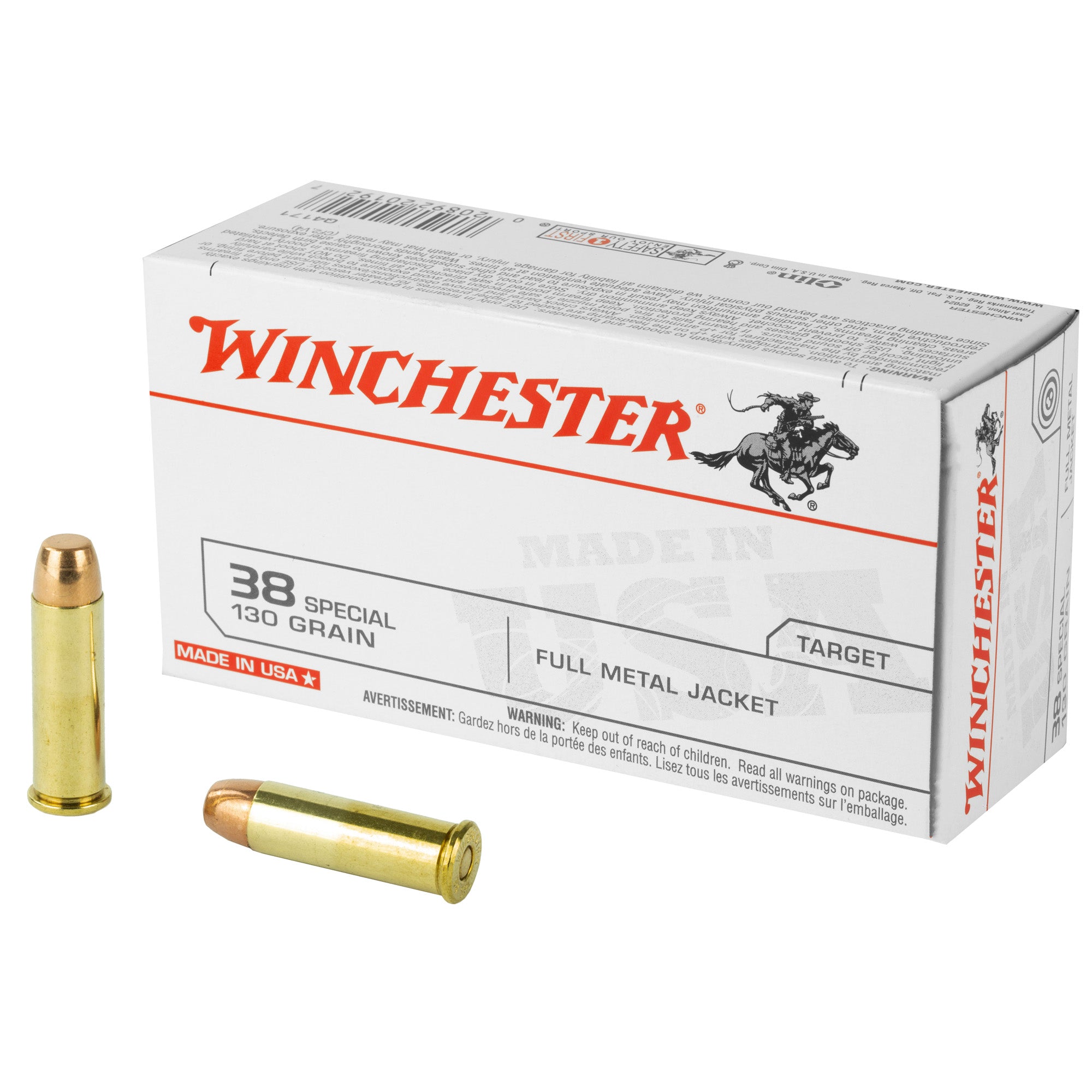 Win Usa 38spl 130gr Fmj 50/500