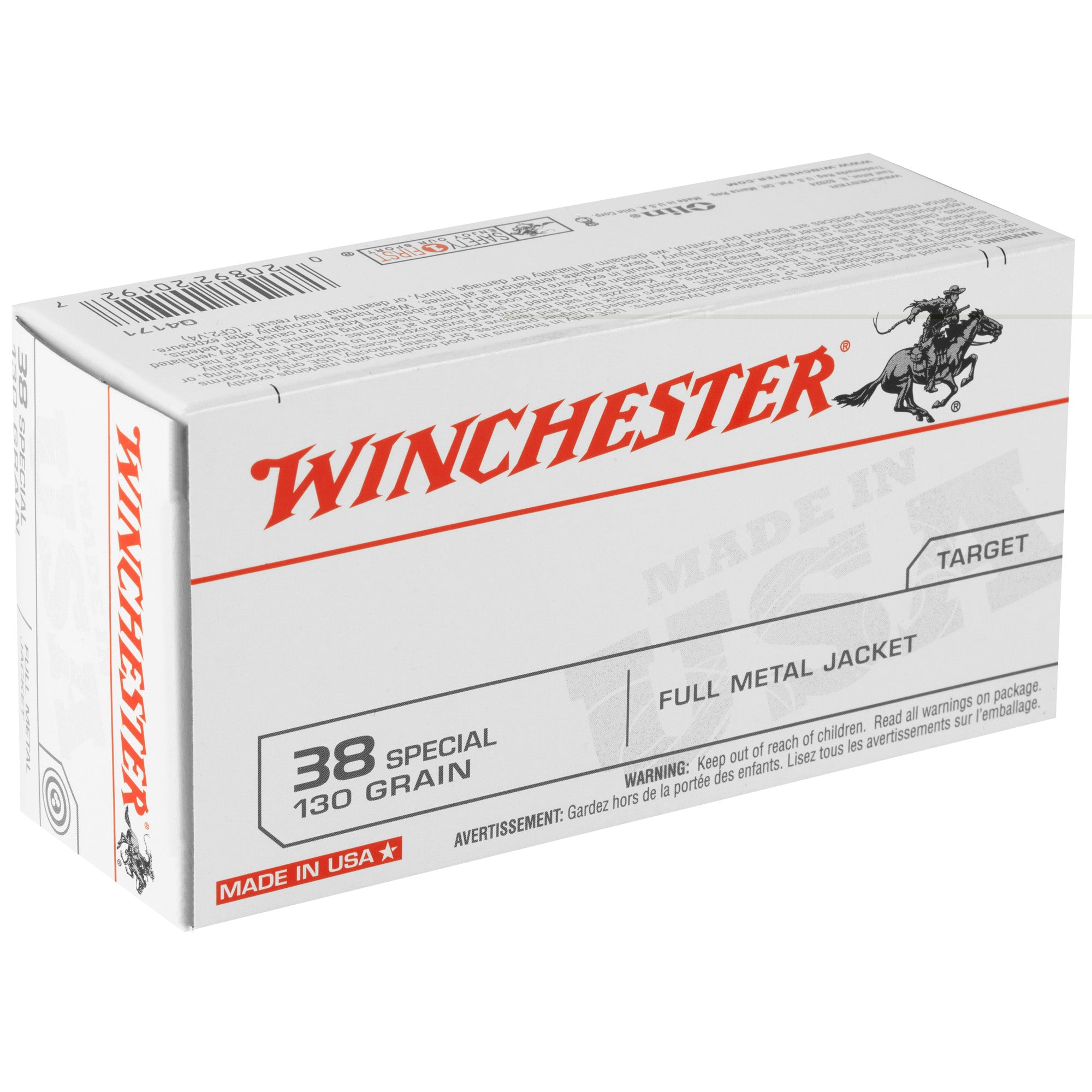 Win Usa 38spl 130gr Fmj 50/500