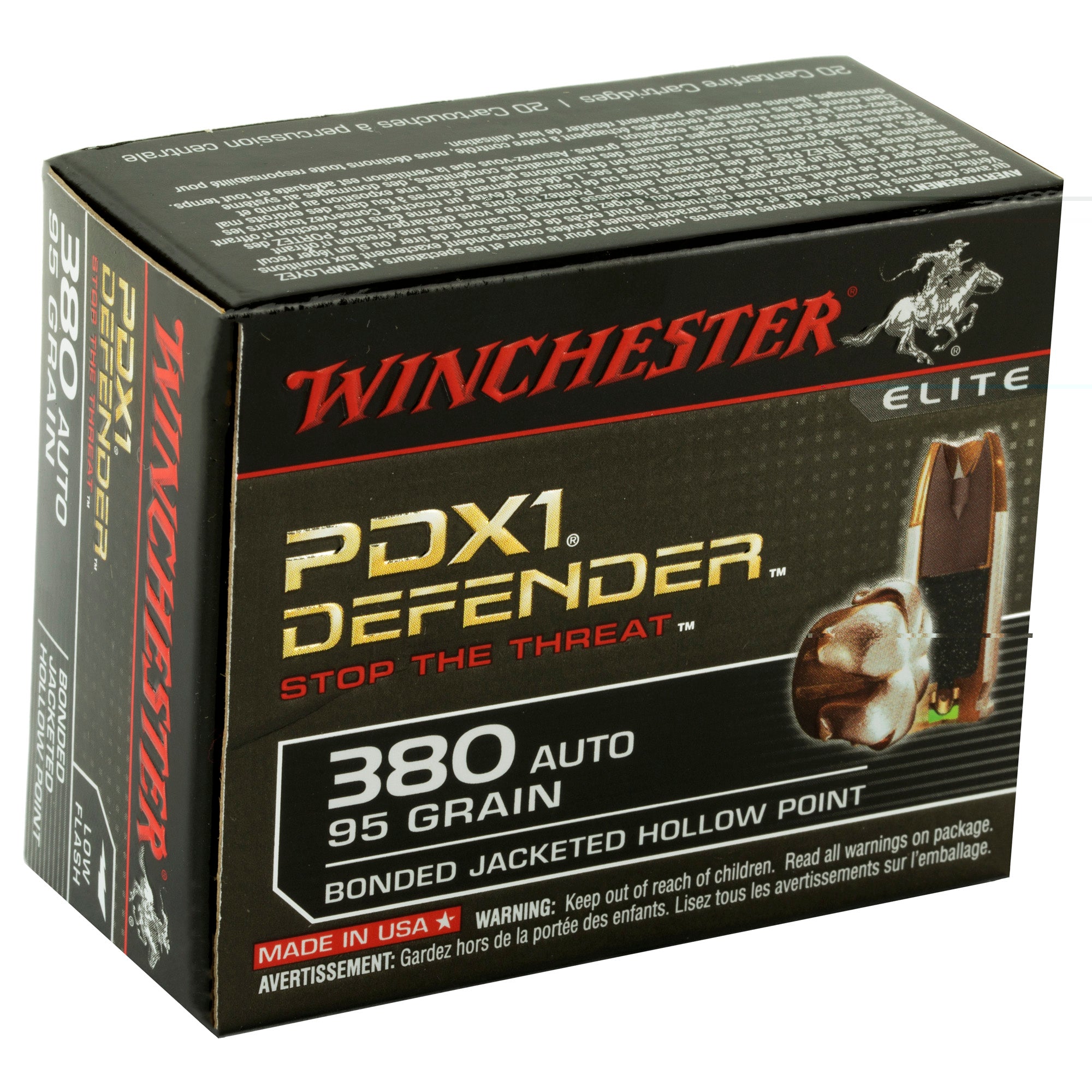 Win Defender 380acp 95gr Jhp 20/200