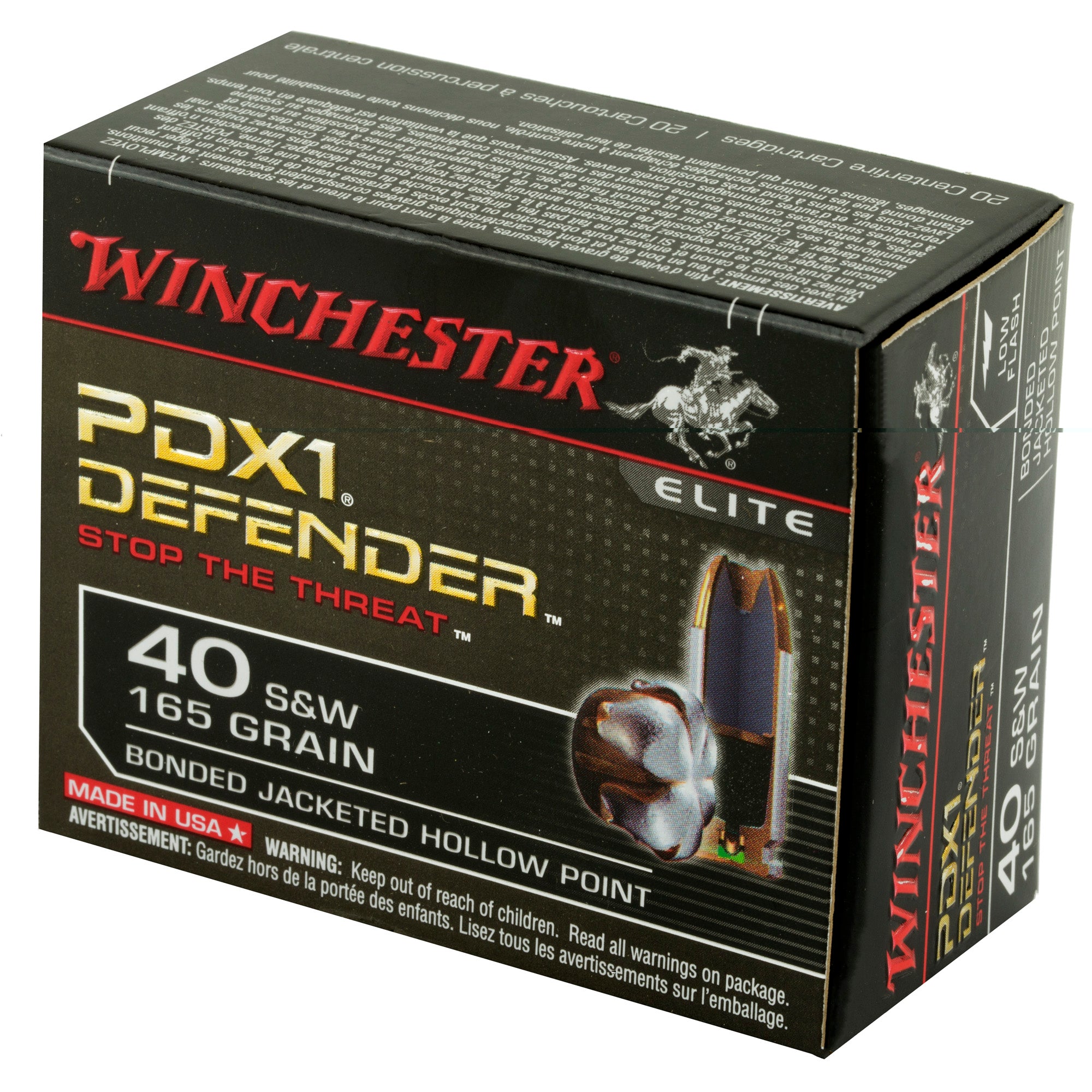 Win Defender 40sw 165gr Jhp 20/200