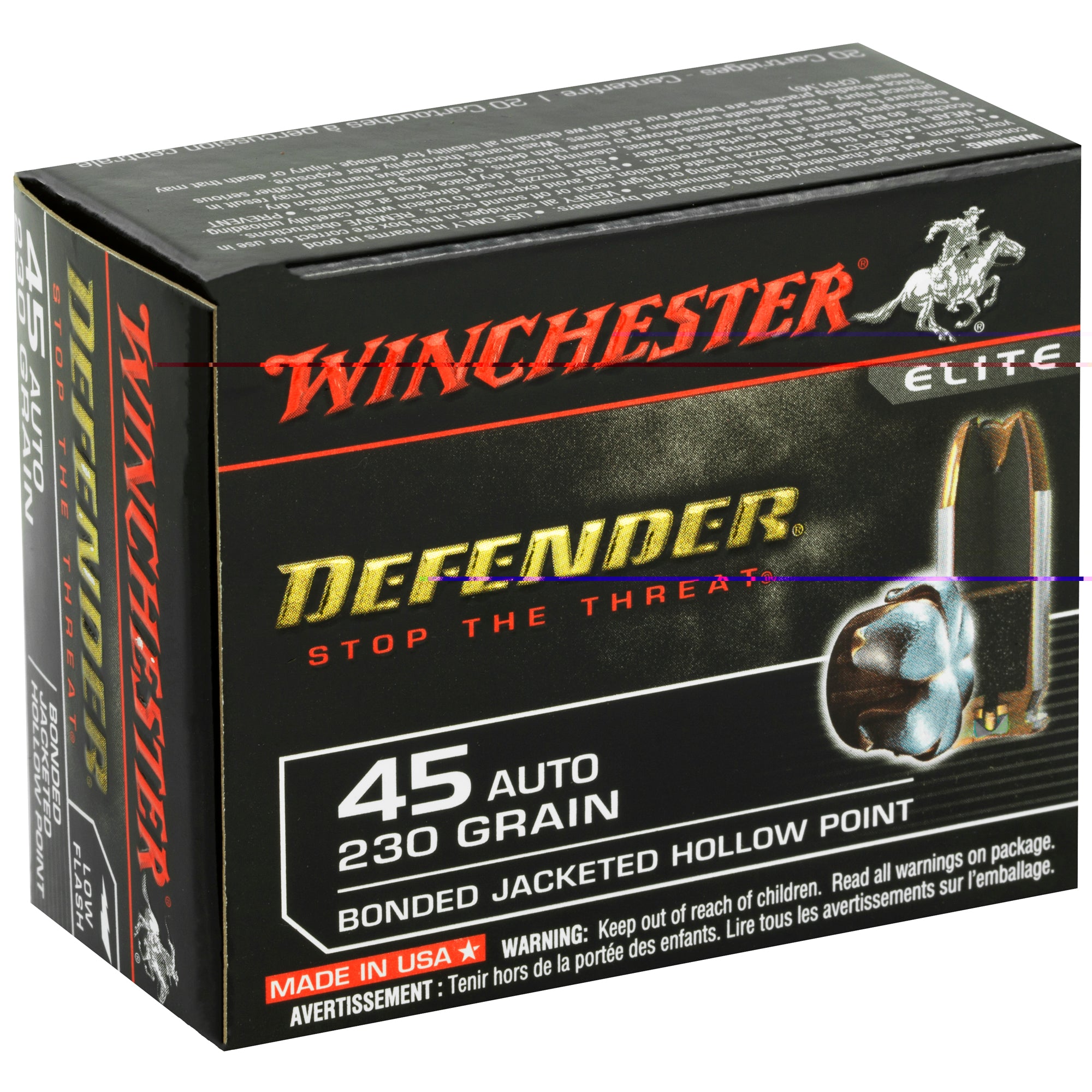 Win Defender 45acp 230gr Jhp 20/200