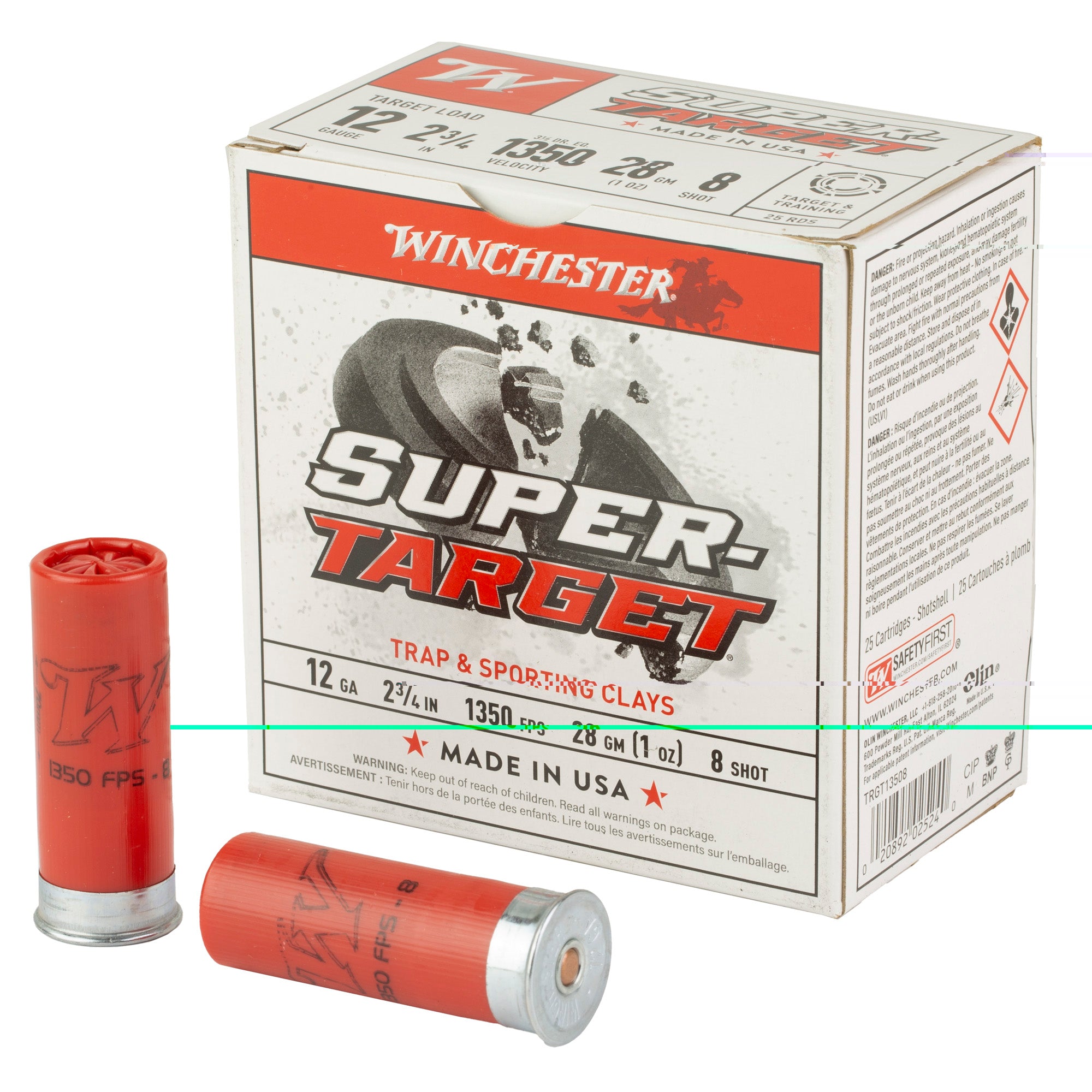 Win Spr-trgt 12ga 2-3/4" #8 25/250